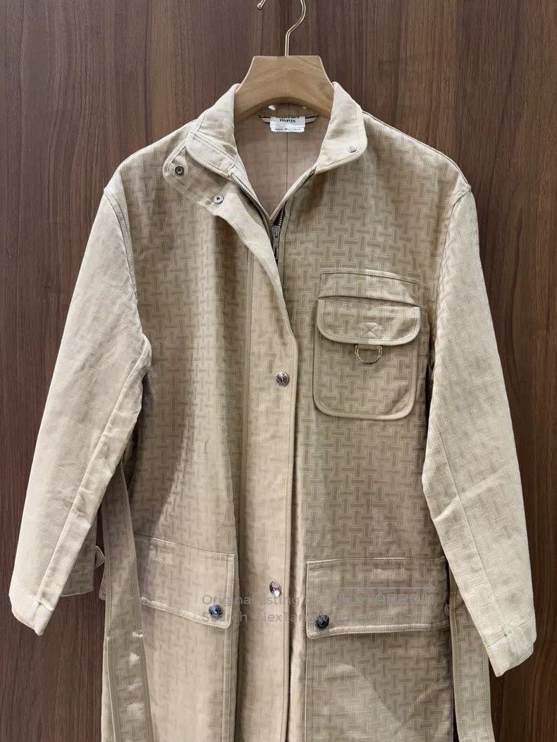 Hermes Hermes Classic Plaid Duster Coat Size XXS / US 00 / IT 34 - 3 Thumbnail