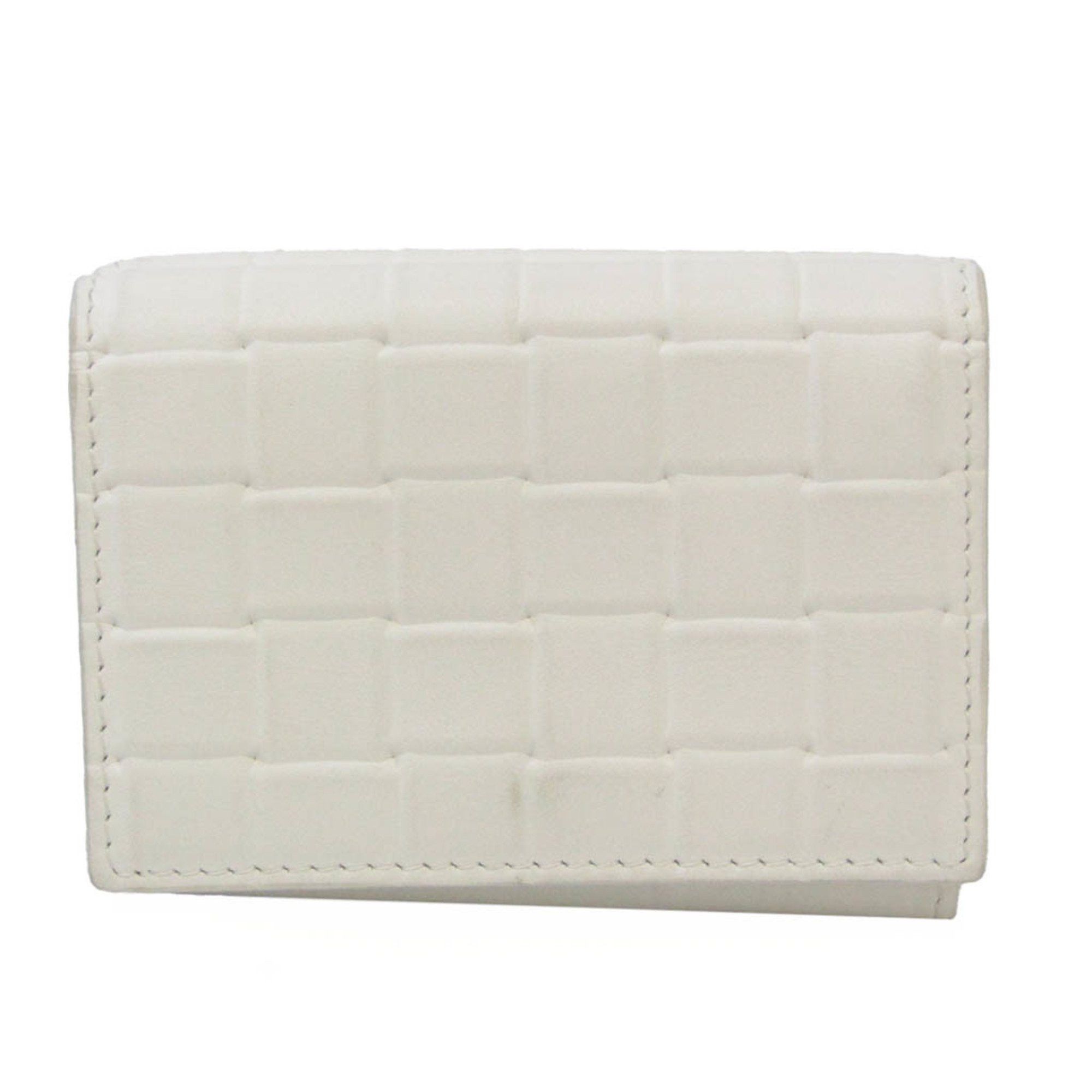 Bottega Veneta Intrecciato White Leather Wallet (Pre-Owned) Size ONE SIZE - 1 Thumbnail