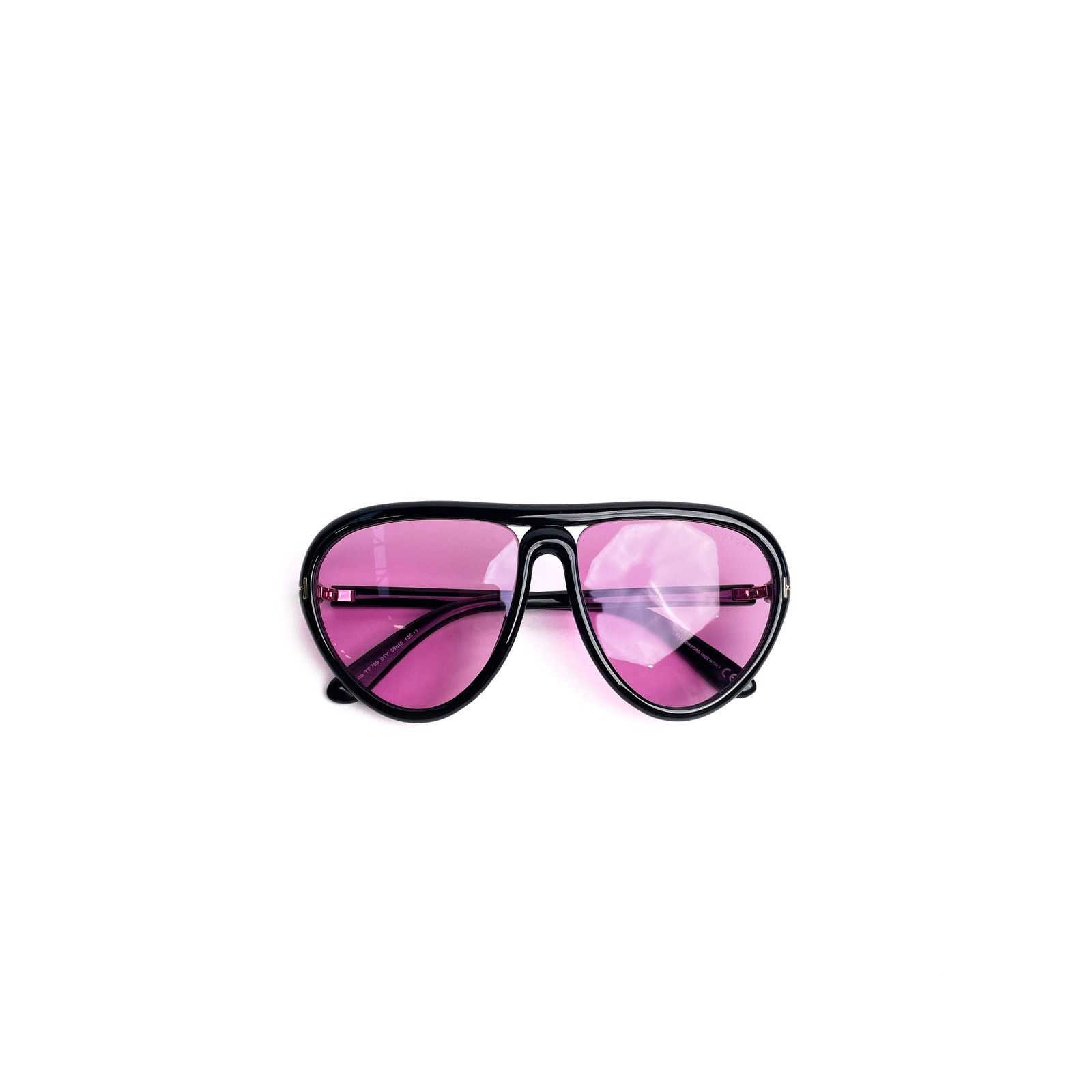 Tom Ford Black Frame Pink Lens Sunnies Size ONE SIZE - 7 Thumbnail