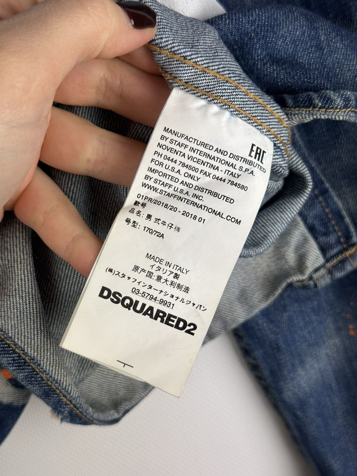 Dsquared2 Dsquared Ladies Big Logo Graphic Print Denim Button Up Shirt Size M / US 6-8 / IT 42-44 - 13 Thumbnail