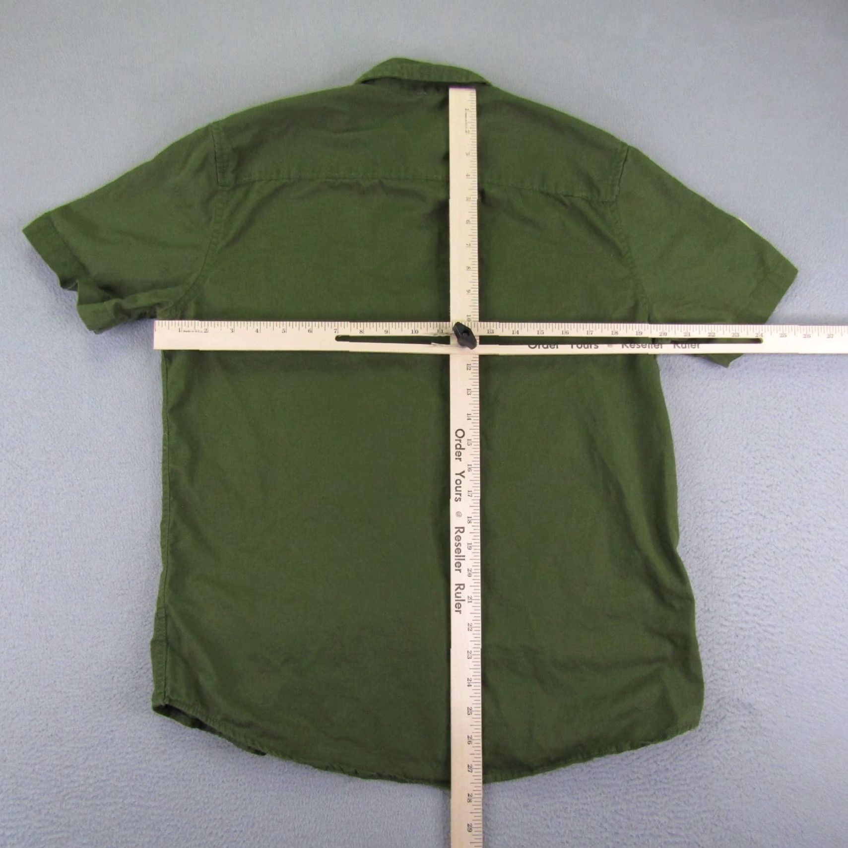 Vintage VINTAGE Roebuck & Co. Shirt Men's Medium Green Short Sleeve Button-Up Embroidered Tiger 90s Cats Military NYC Mens Size US M / EU 48-50 / 2 - 7 Thumbnail