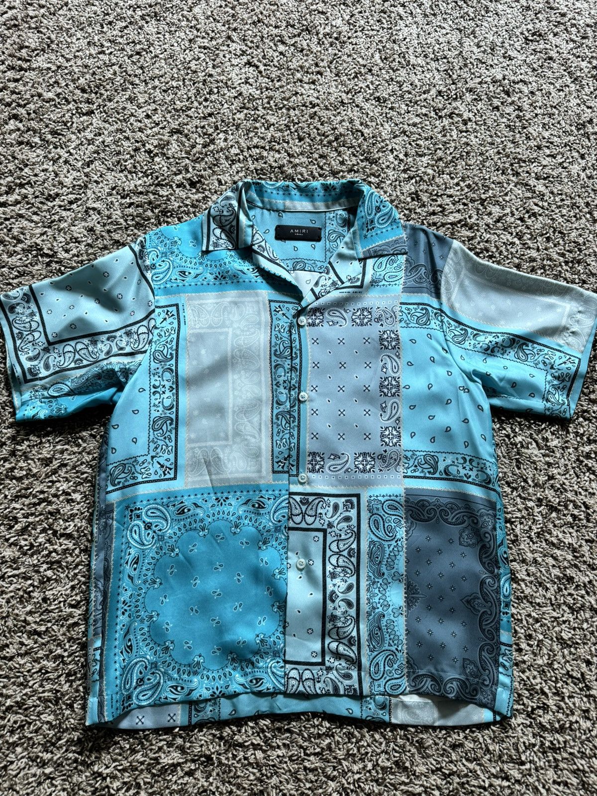 image of Amiri Bananda Shirt in Blue, Men's (Size XS)