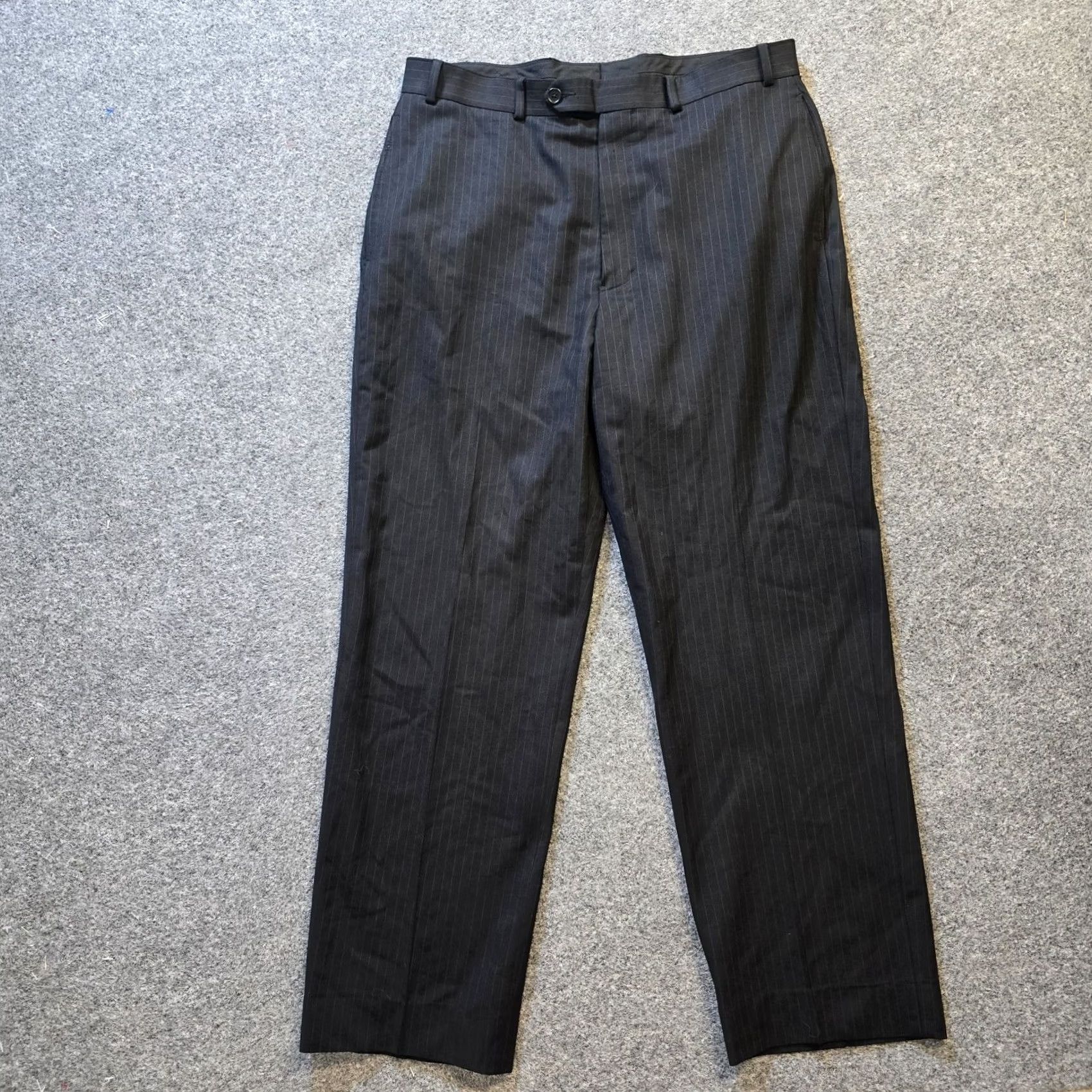 Brooks Brothers Brooks Brothers Pants Mens Size 34x31 Black Wool Flat Front Classic Dress Pants Slacks Career Basic Straight Leg Size US 34 / EU 50 - 2 Thumbnail