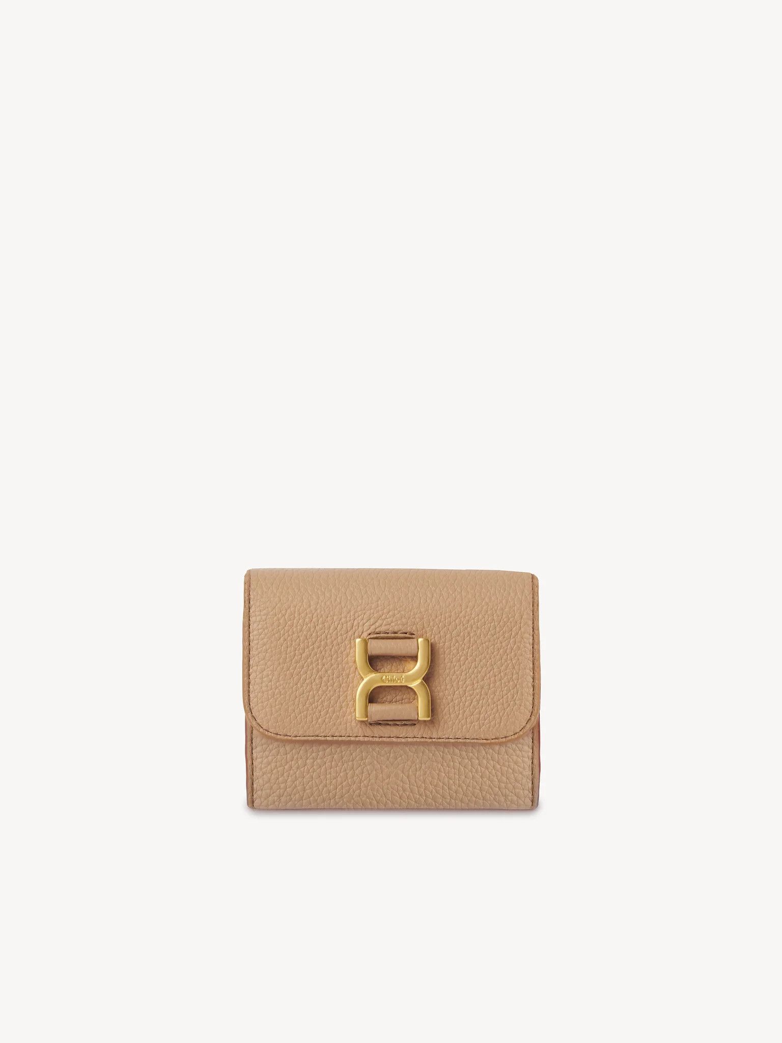 Balenciaga oc11z0625 Size: OS / Small Marcie Tri-Fold Wallet in Beige Size ONE SIZE - 1 Thumbnail