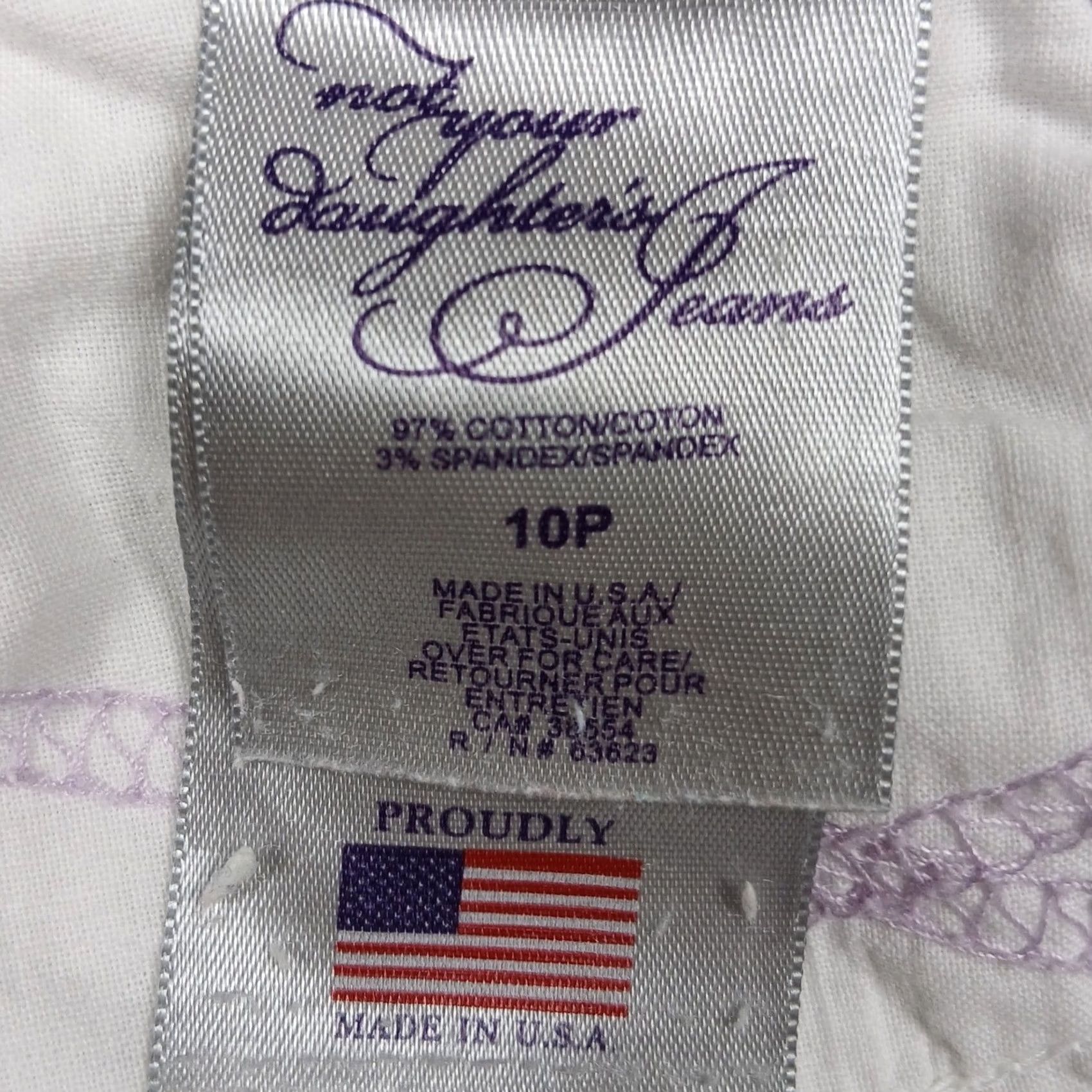 NYDJ NYDJ Jeans Womens 10P Cropped Skinny Cream Pattern Lift Tuck USA Size 32" / US 10 / IT 46 - 6 Thumbnail