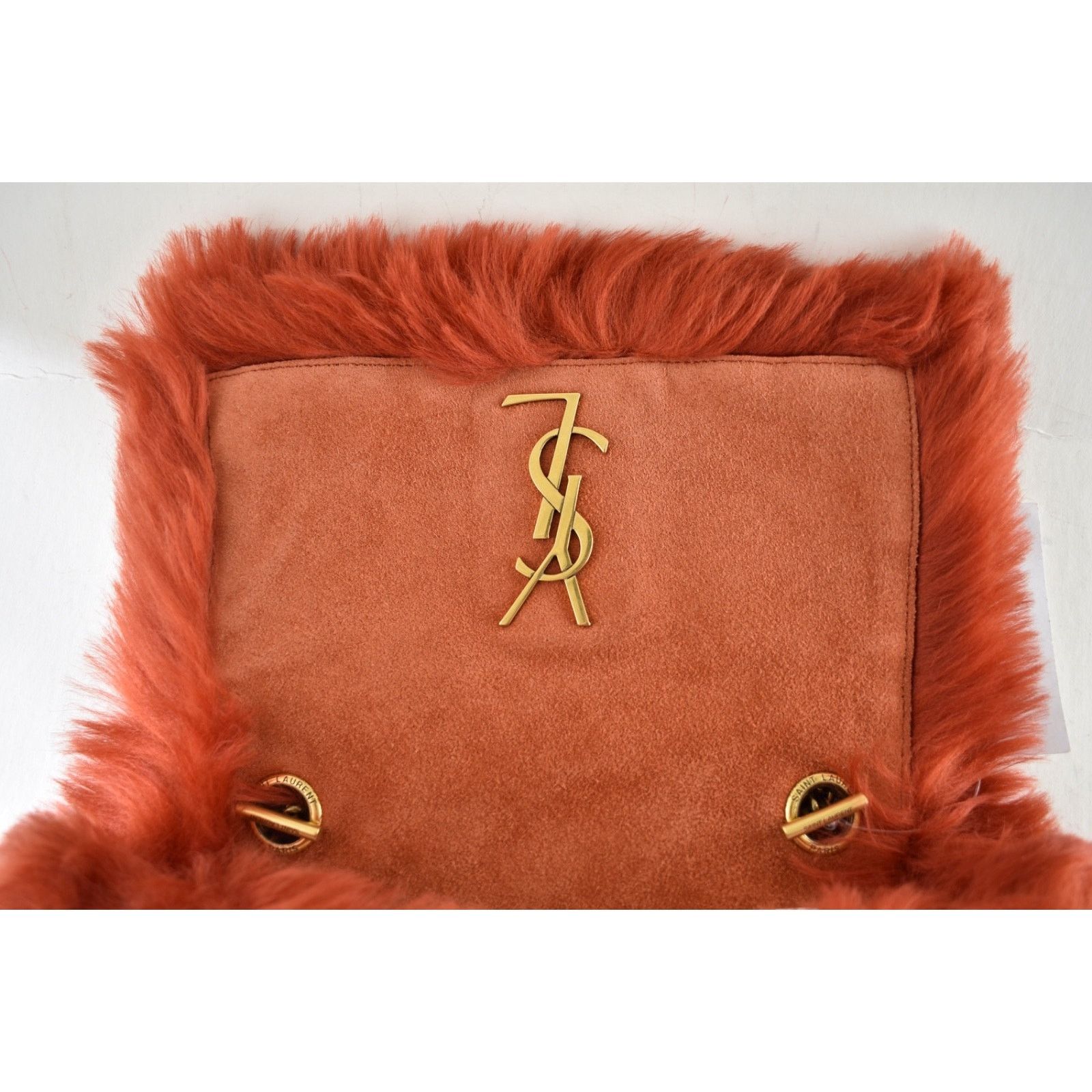 Yves Saint Laurent Saint Laurent Small Kate YSL Red Reversible Faux Fur Bag Size ONE SIZE - 17 Thumbnail