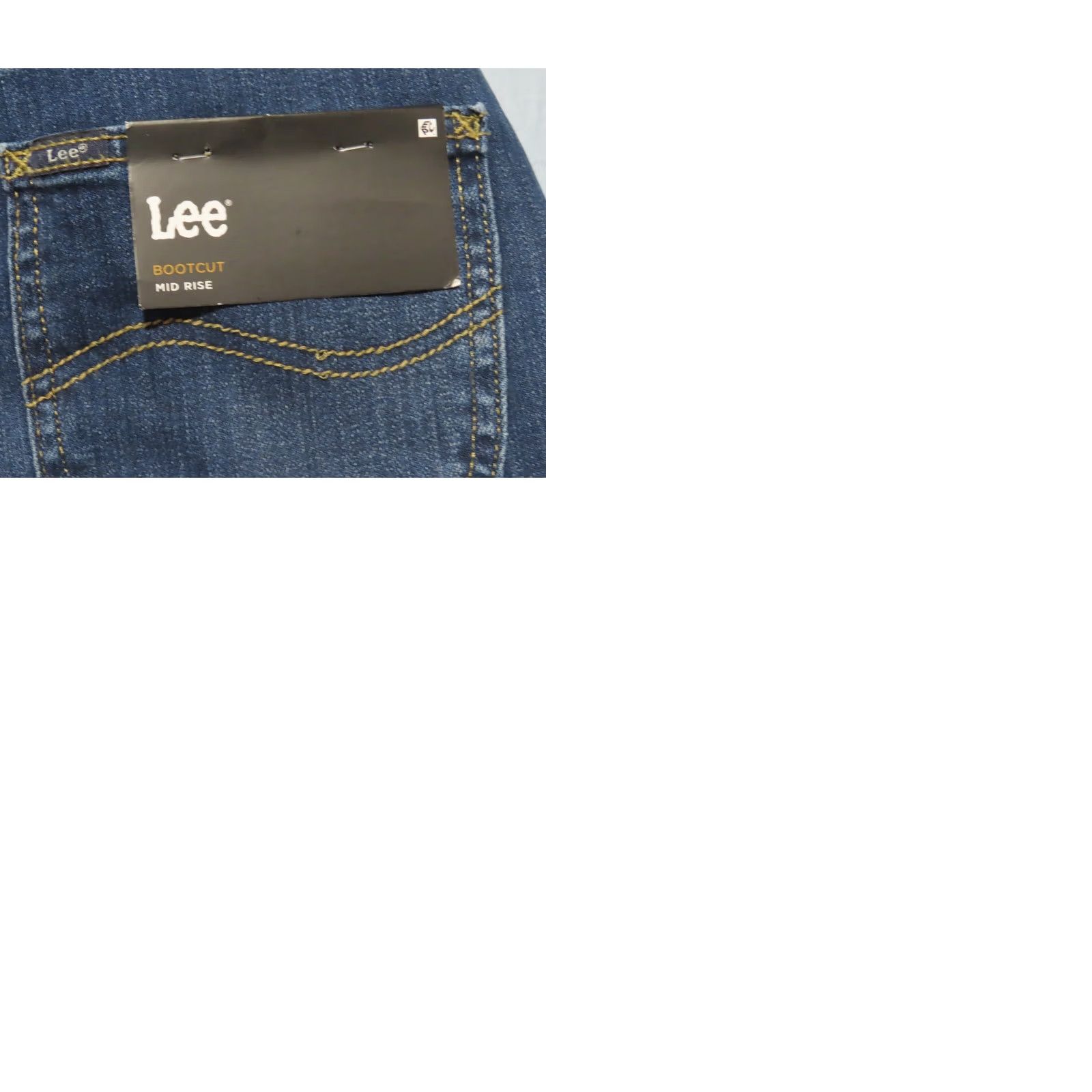 Lee Lee Women's Jeans Bootcut Midrise 12 Blue Denim NWT Regular 28in Inseam 5-Pocket Stretch Cotton Blend Dark Wash NWT Size 34" / US 12 / IT 48 - 9 Thumbnail