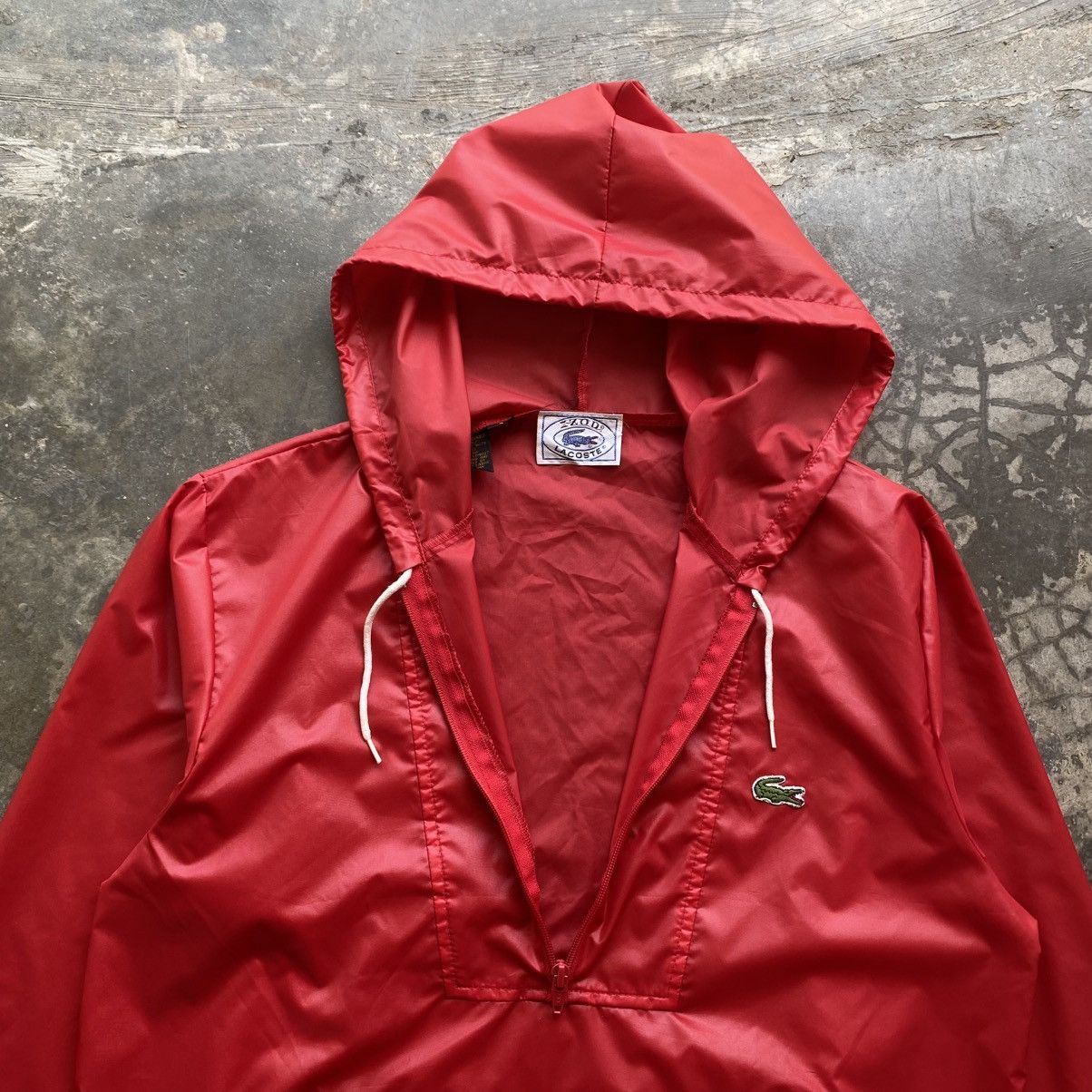 Lacoste 1980s IZOD LACOSTE Red Hoodie Windbreaker Size US M / EU 48-50 / 2 - 4 Thumbnail