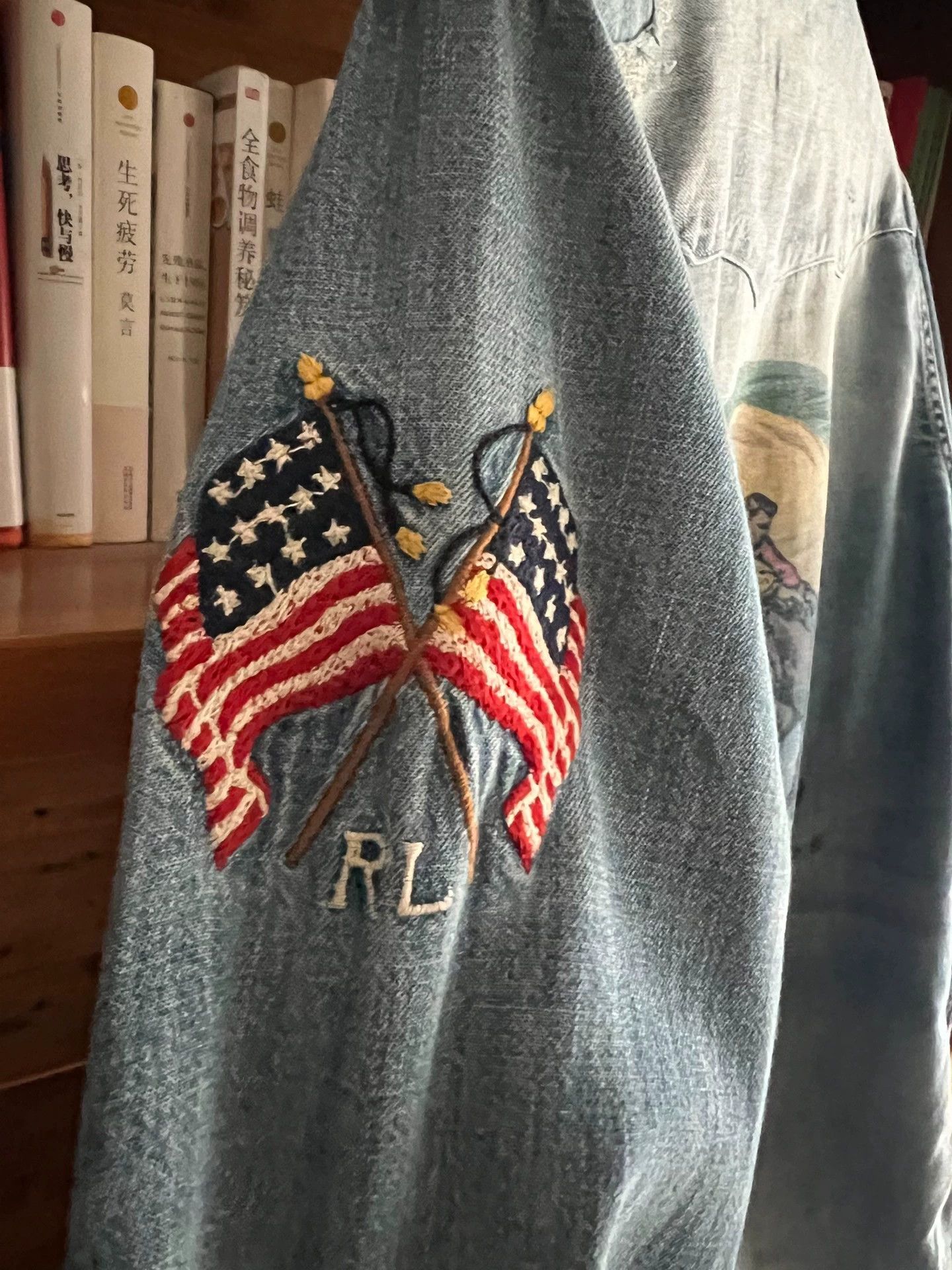 Polo Ralph Lauren Polo RL Distressed Bandana Patch Indian Western Denim S Size US S / EU 44-46 / 1 - 5 Thumbnail
