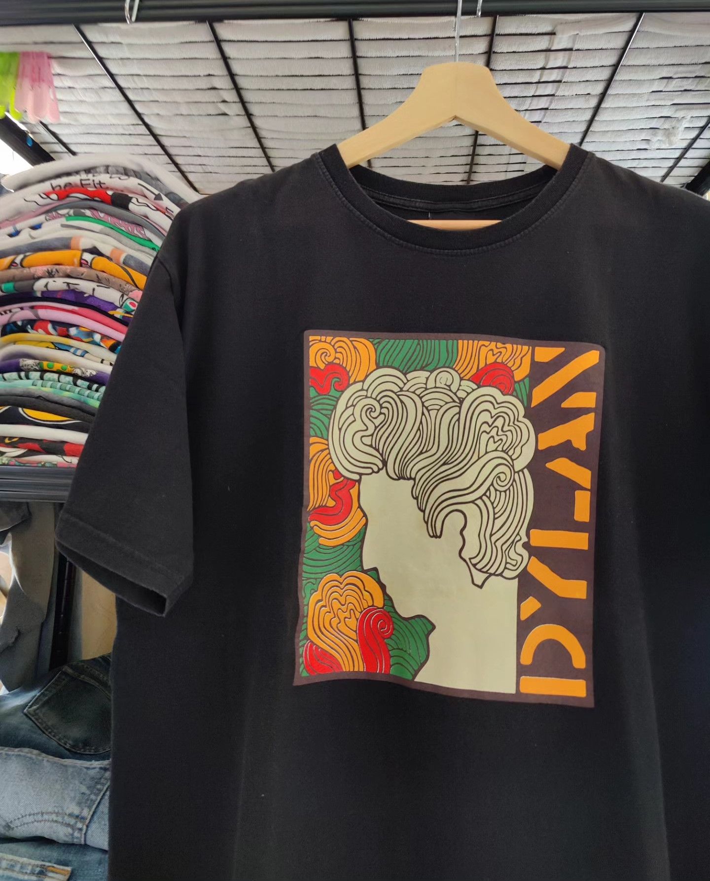 Band Tees × Vintage vintage Bob Dylan Psychedelic Design Art by Milton Glaser Size US XL / EU 56 / 4 - 2 Thumbnail