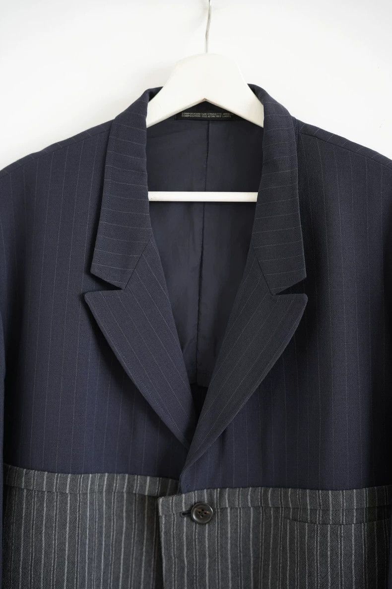Yohji Yamamoto Yohji Yamamoto Yohji Yamamoto Striped Wool Suit Jacket Size US M / EU 48-50 / 2 - 3 Thumbnail