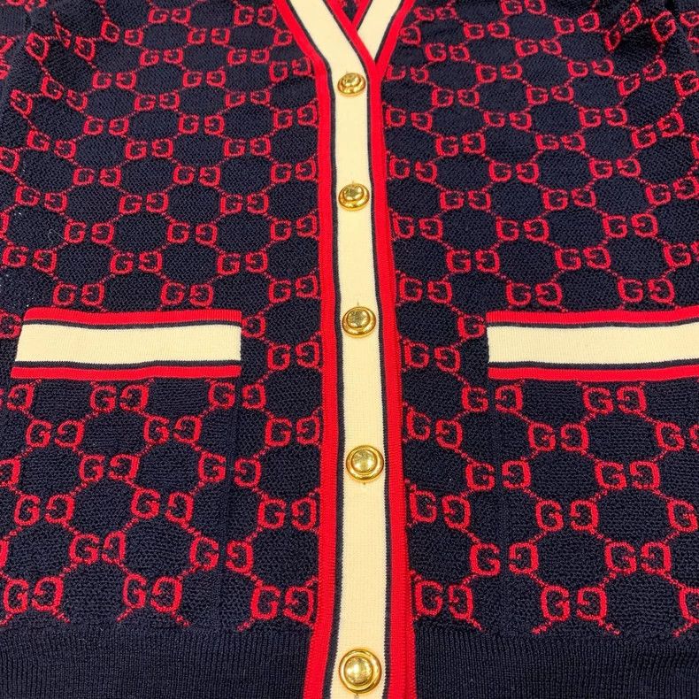 Gucci Gucci Double G old-fashioned full-printed knit cardigan jac Size US XS / EU 42 / 0 - 8 Thumbnail