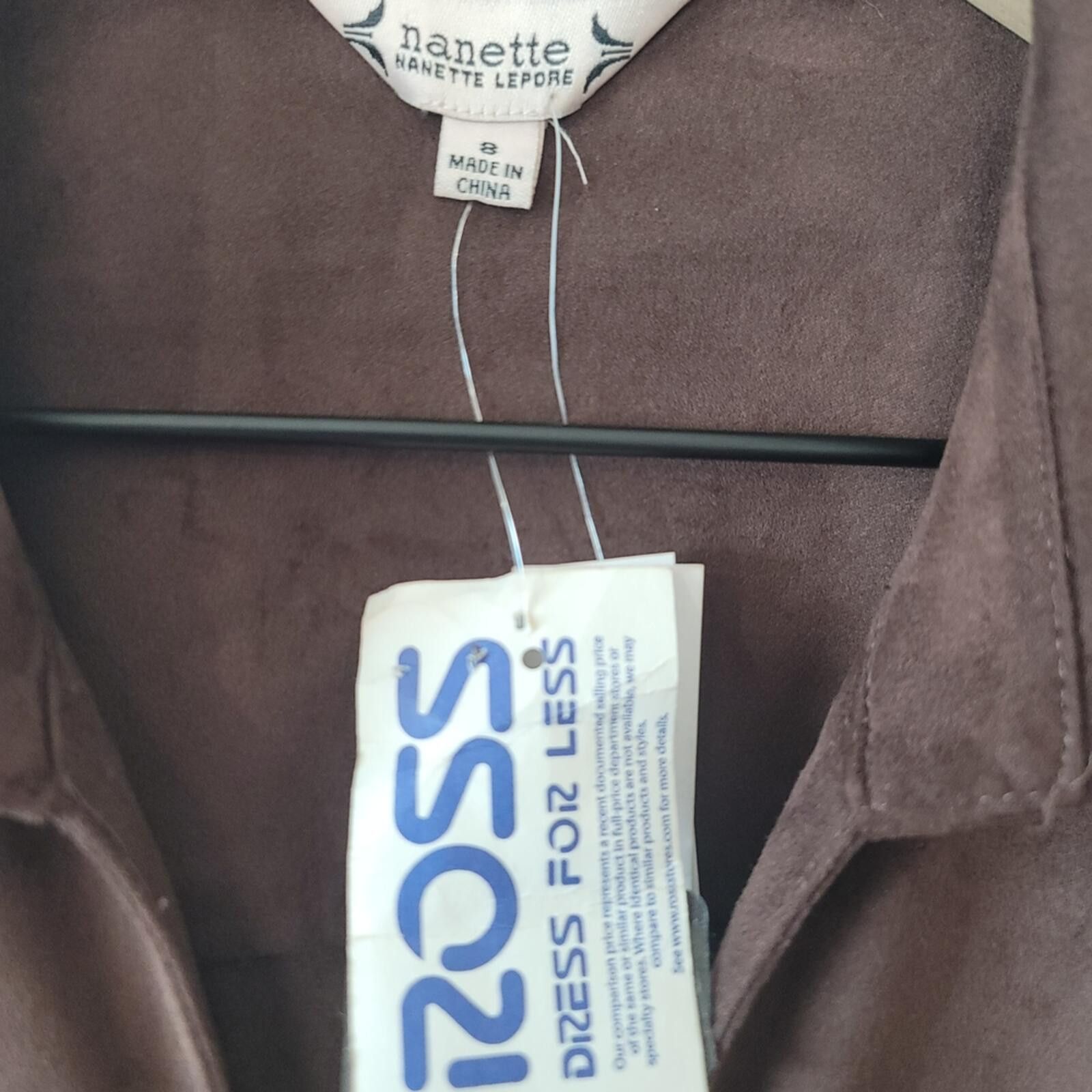 Other Faux Suede Zip Shift Mini Dress Chocolate Brown Sz 8 New Size M / US 6-8 / IT 42-44 - 2 Thumbnail