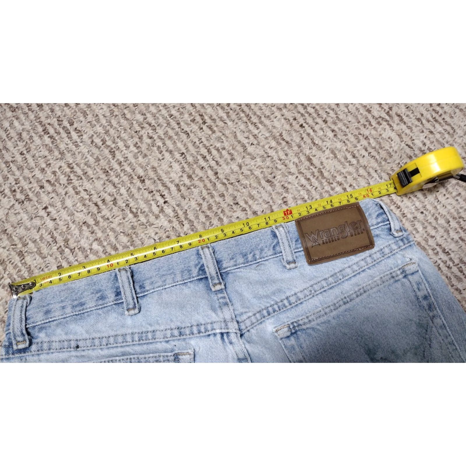 Wrangler VINTAGE Wrangler Jeans Distressed Paint Thrashed 34x32 Jeans 90s Rock Grunge Punk Biker Mens Size US 34 / EU 50 - 6 Thumbnail