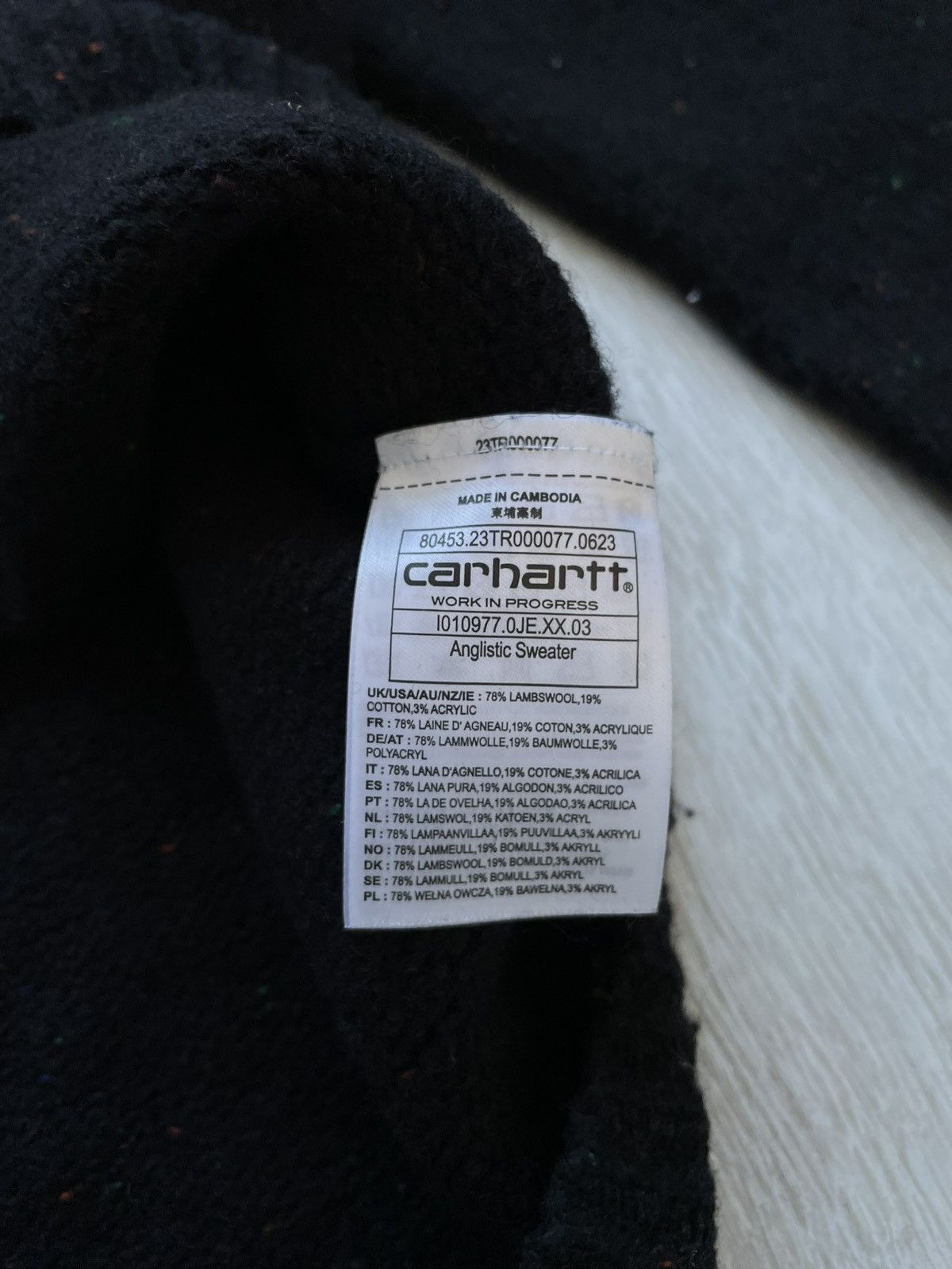 Carhartt × Carhartt Wip × Vintage Carhartt Sweater Anglistic Lambswool Pullover Wool Size US S / EU 44-46 / 1 - 5 Thumbnail