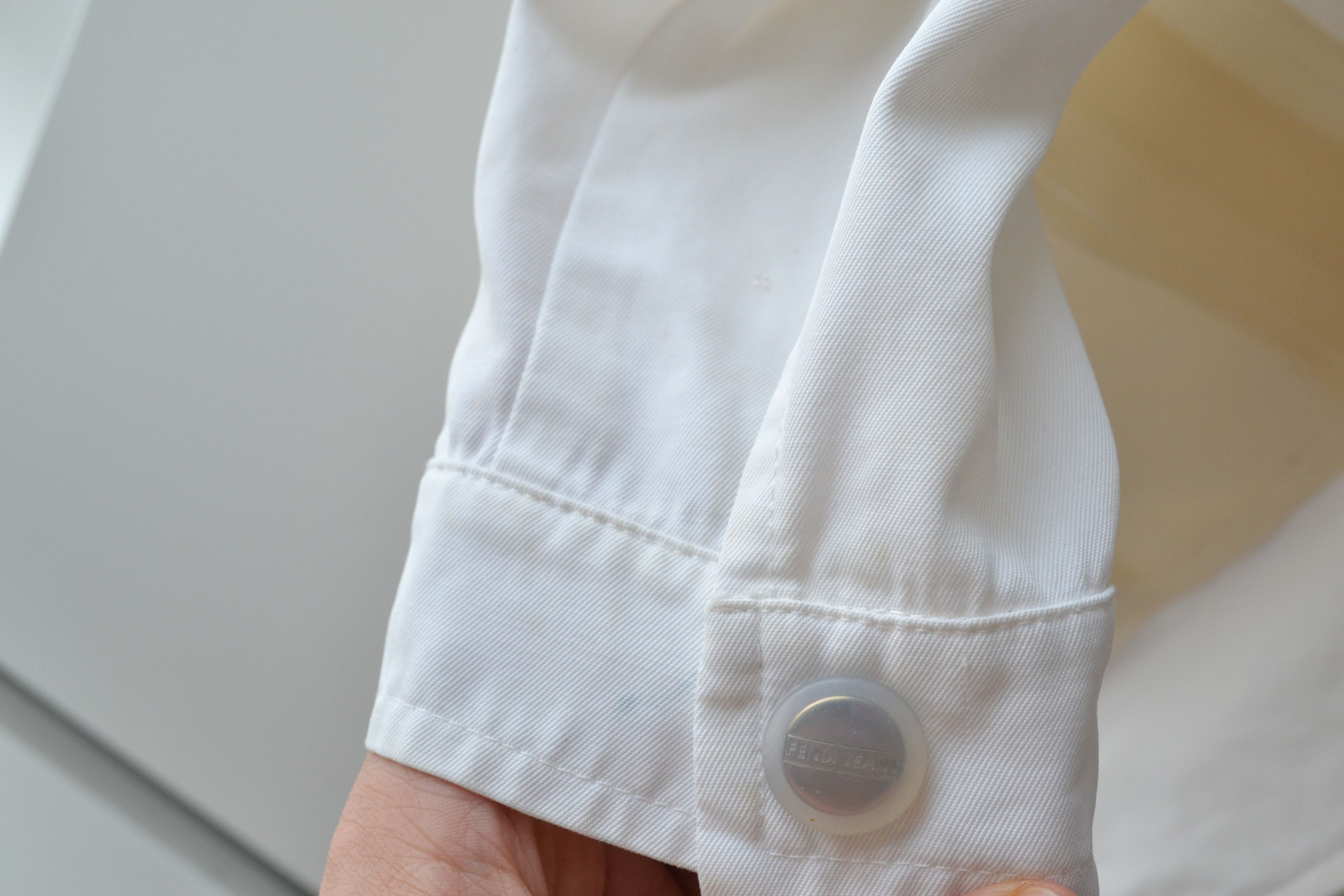Fendi FENDI Jacket Overshirt White Coach Shirt Cargo Pockets Size US S / EU 44-46 / 1 - 18 Thumbnail