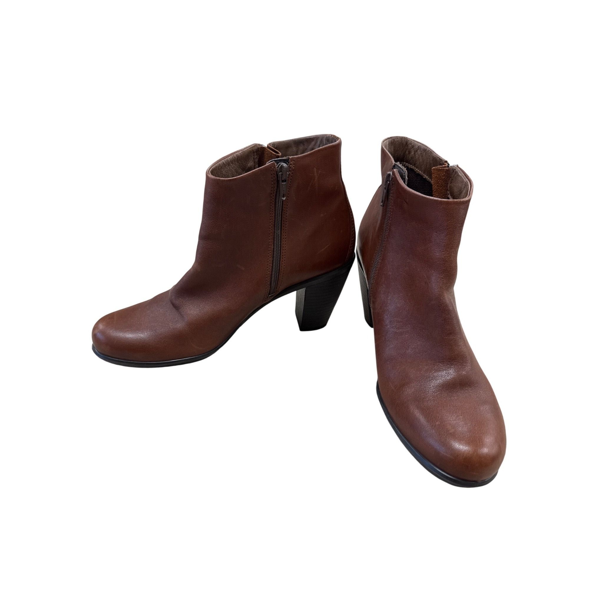 Ecco ECCO Brown Leather Ankle Boots Womens Size 10 SKU 7022 Size US 10 / IT 40 - 2 Thumbnail