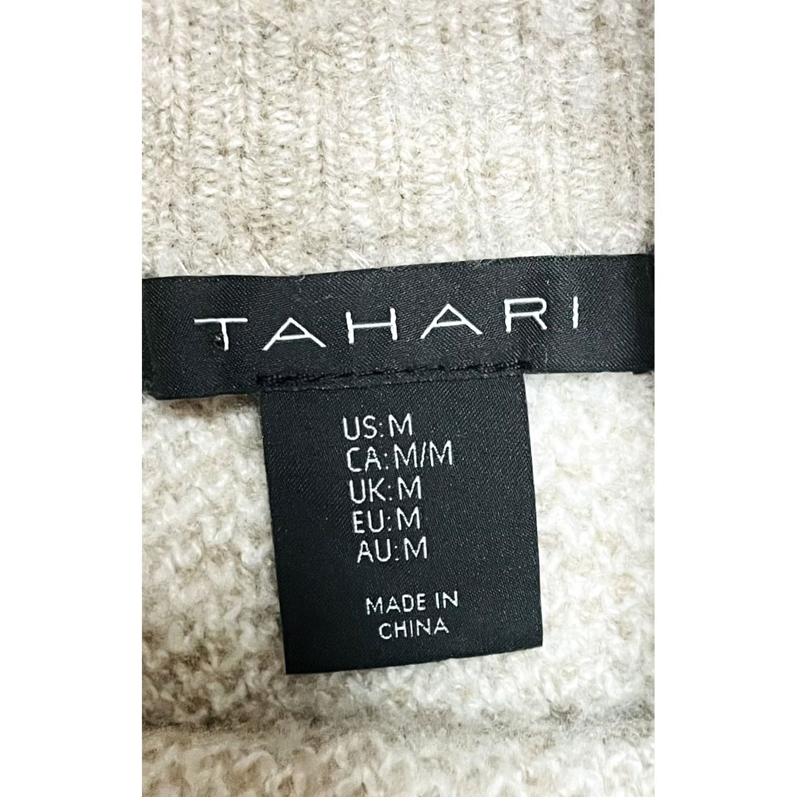 Vintage Tahari Women’s Pull Over Knitted Sweater Brown & Cream Checkered Size M Size M / US 6-8 / IT 42-44 - 7 Thumbnail
