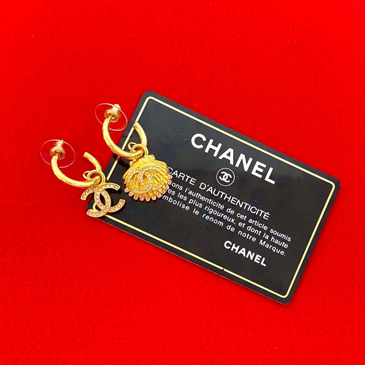 Chanel Chanel Chanel Coco Mark Shell Earrings Metal Earrings A23C DUTY FREE for USA Size ONE SIZE - 1 Thumbnail