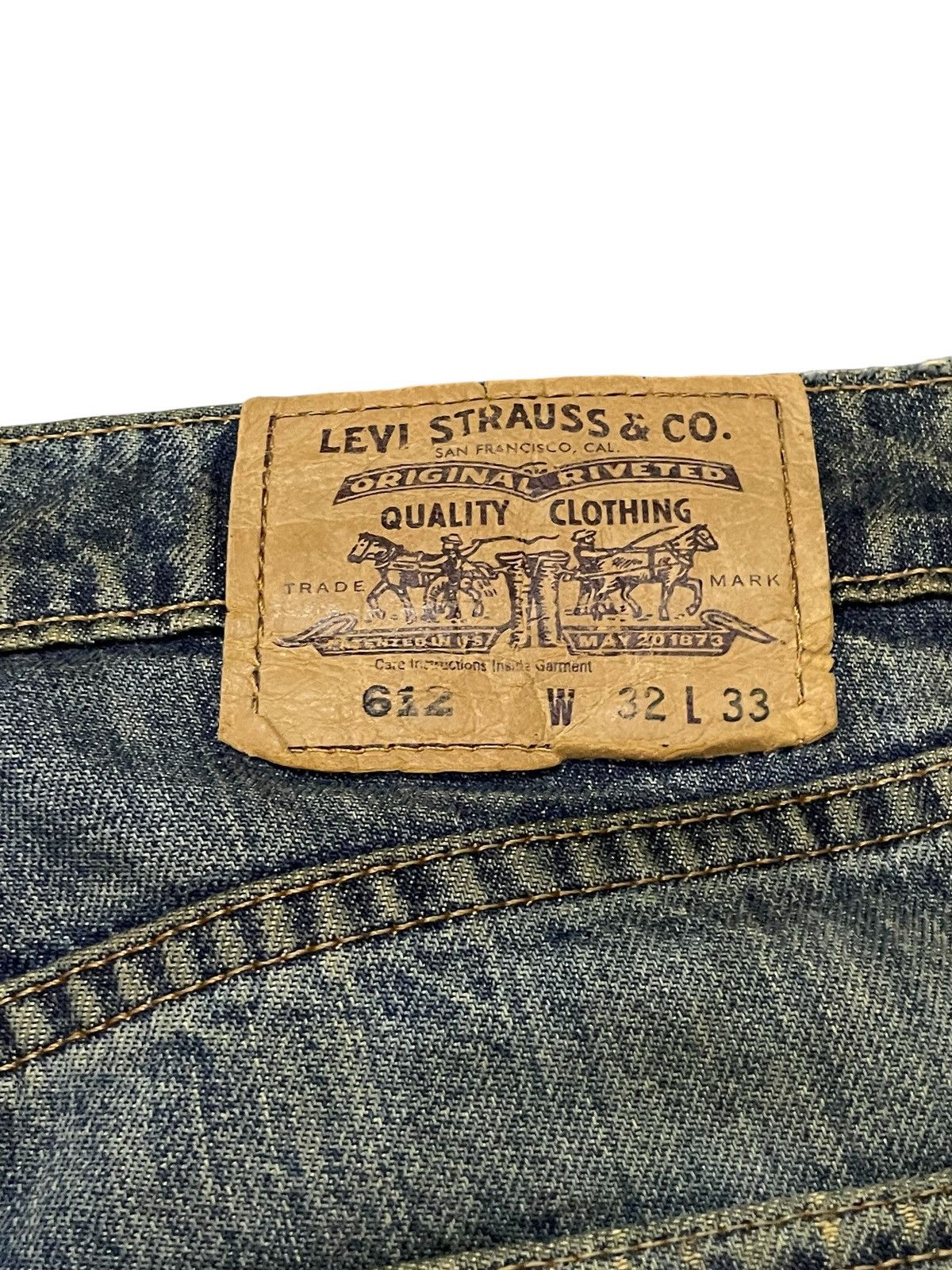 Levi's × Vintage Vintage Levis 612 Orange Tab Distressed Loose Jeans Size US 31 - 15 Thumbnail