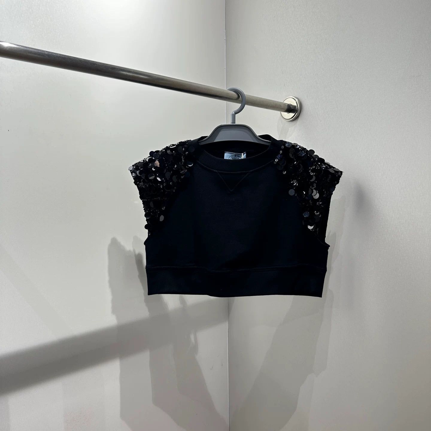 Prada Prada Cropped Cotton T-Shirt S Women Size S / US 4 / IT 40 - 1 Thumbnail