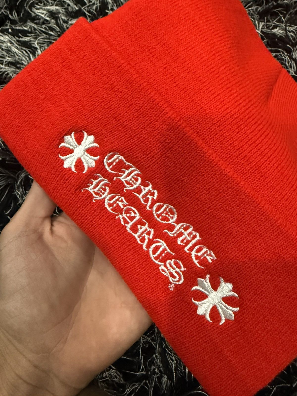 Chrome Hearts Chrome hearts beanie “RED” Size ONE SIZE - 3 Thumbnail