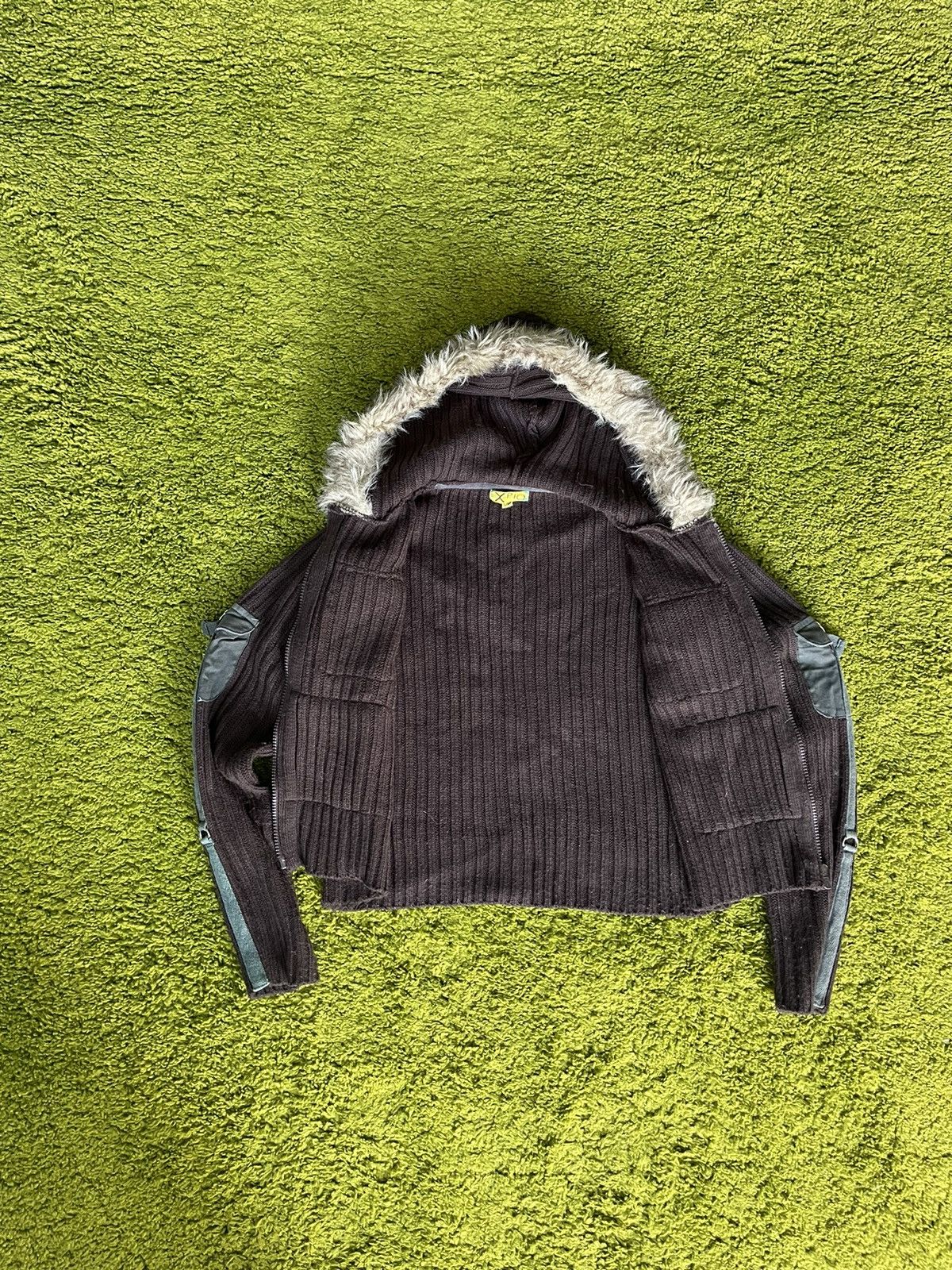 Designer × Vintage Y2K vintage ribbed opium fuzzy fur hood sweater Japanese Size S / US 4 / IT 40 - 3 Thumbnail