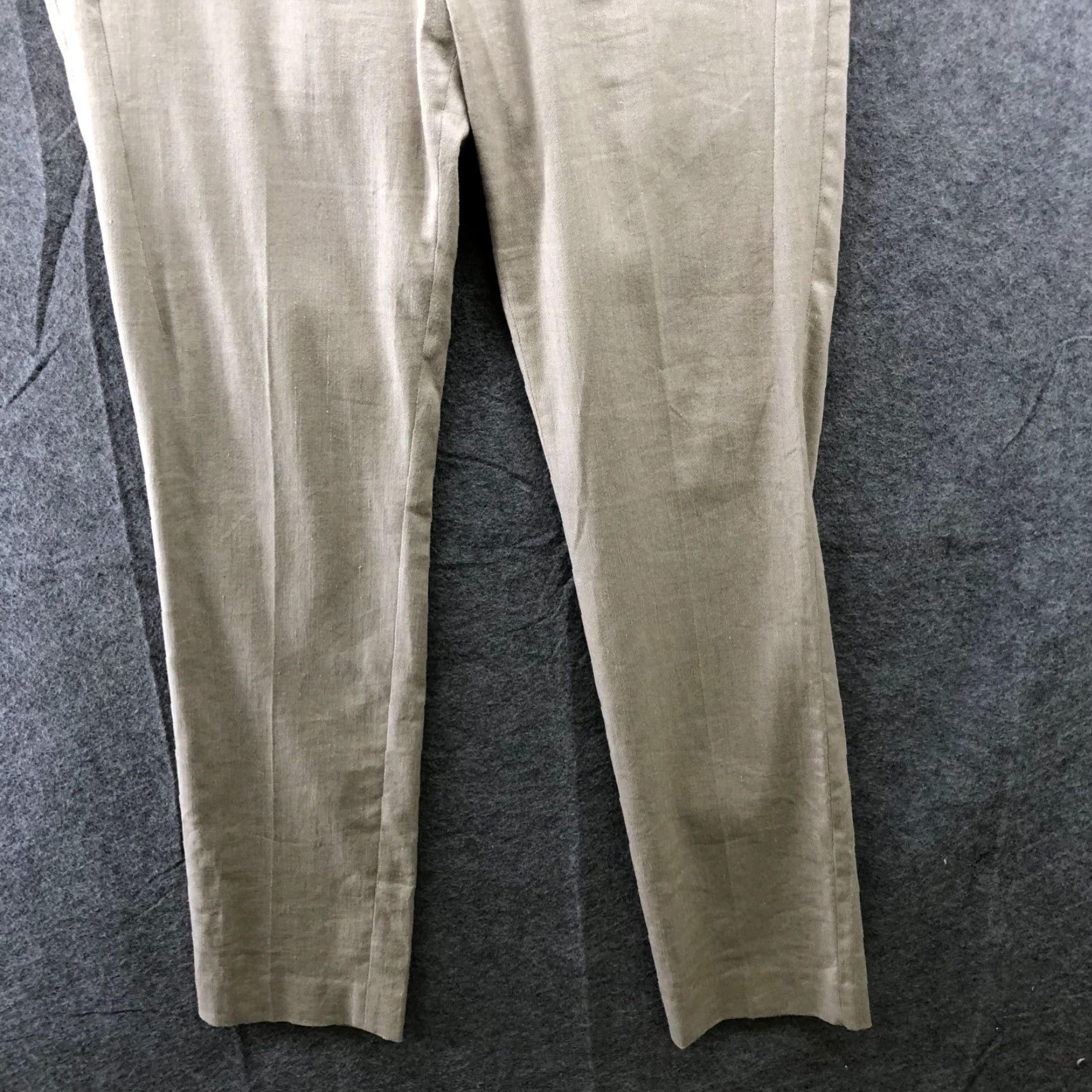Calibre Calibre Linen Blend Dress Pants Mens 34x33 Beige Flat Front Slim Straight Pants Size US 34 / EU 50 - 4 Thumbnail