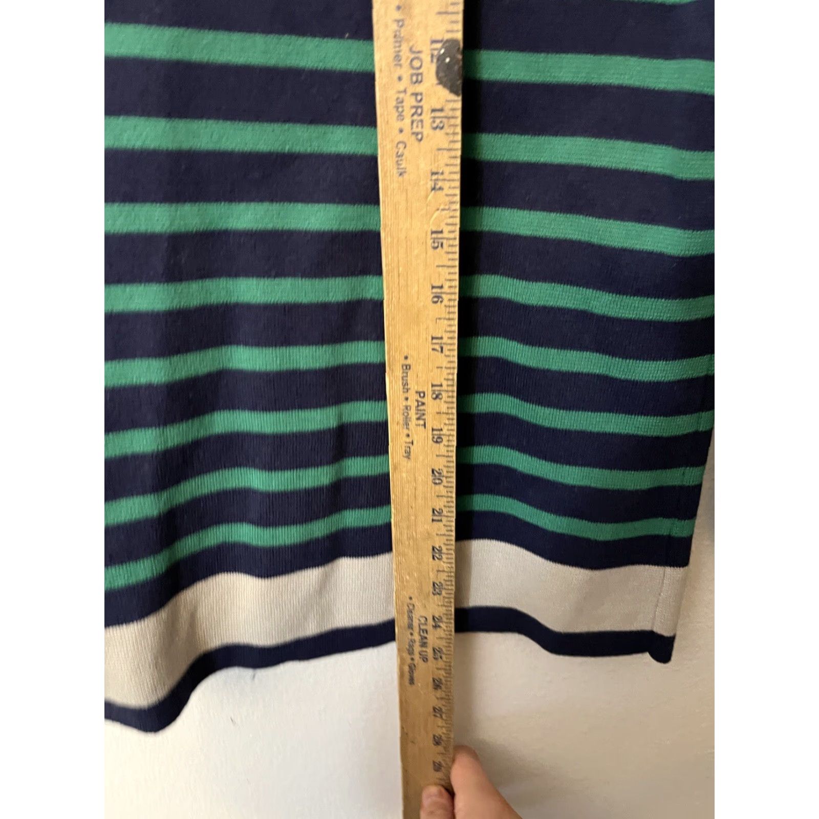 Banana Republic VINTAGE Banana Republic Cardigan Sweater Women Size Small Striped Blue/Green Size S / US 4 / IT 40 - 4 Thumbnail