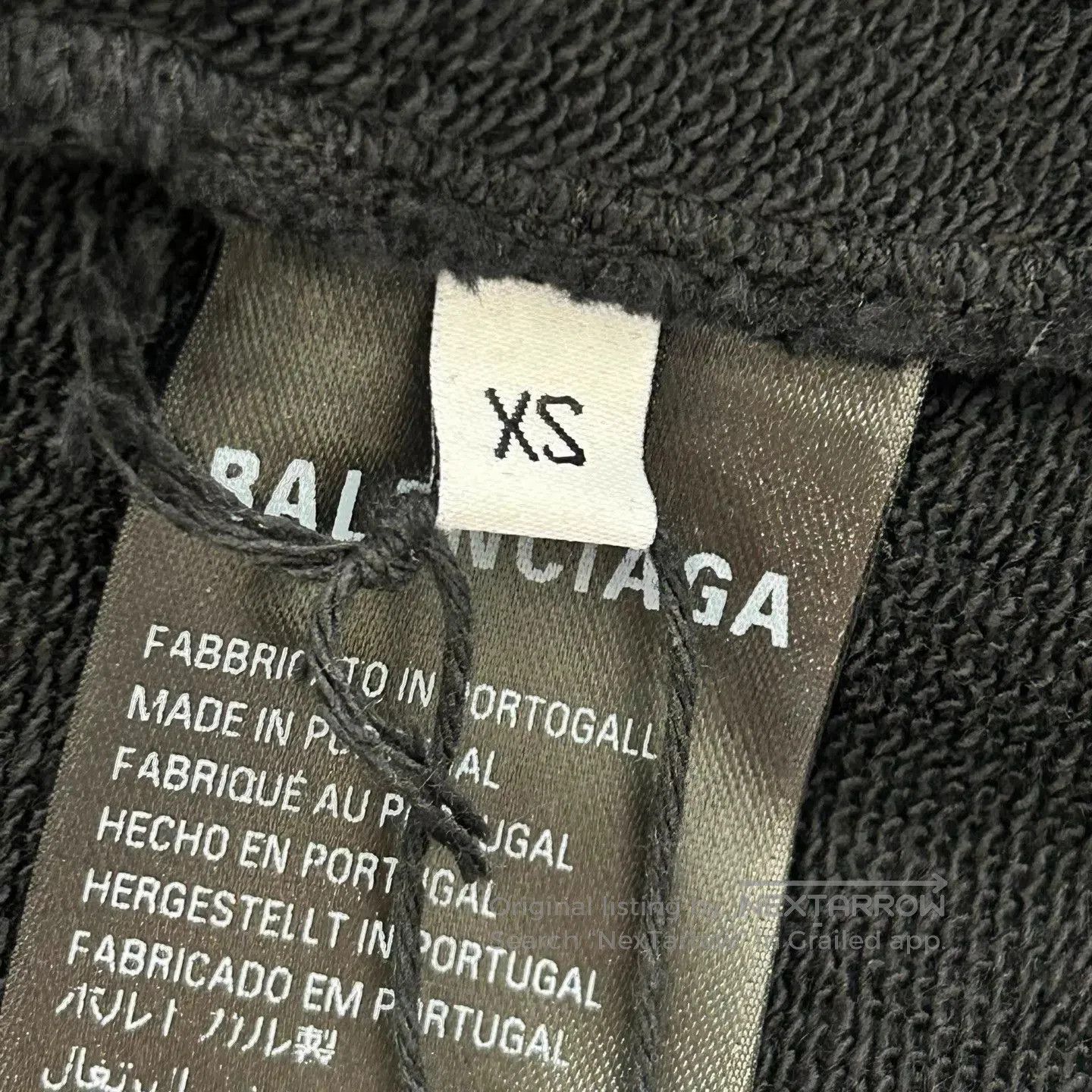 Balenciaga Black Graphic Print Hoodie with Hood and Pocket. Size US XS / EU 42 / 0 - 5 Thumbnail