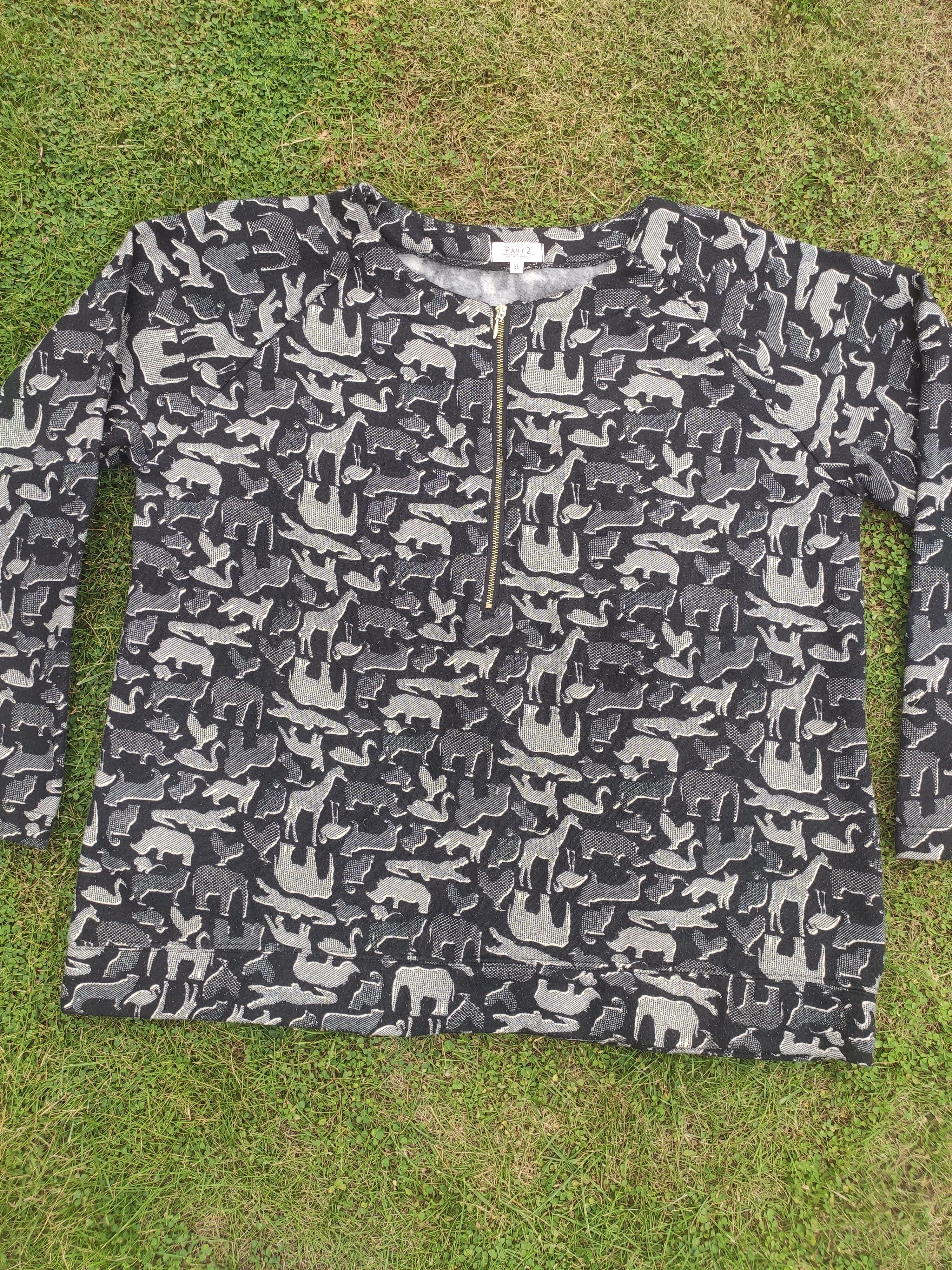 Designer × Japanese Brand × Junko Shimada PART 2 Full Printed Half Zipper Sweatshirt / Jumper Size L / US 10 / IT 46 - 2 Thumbnail