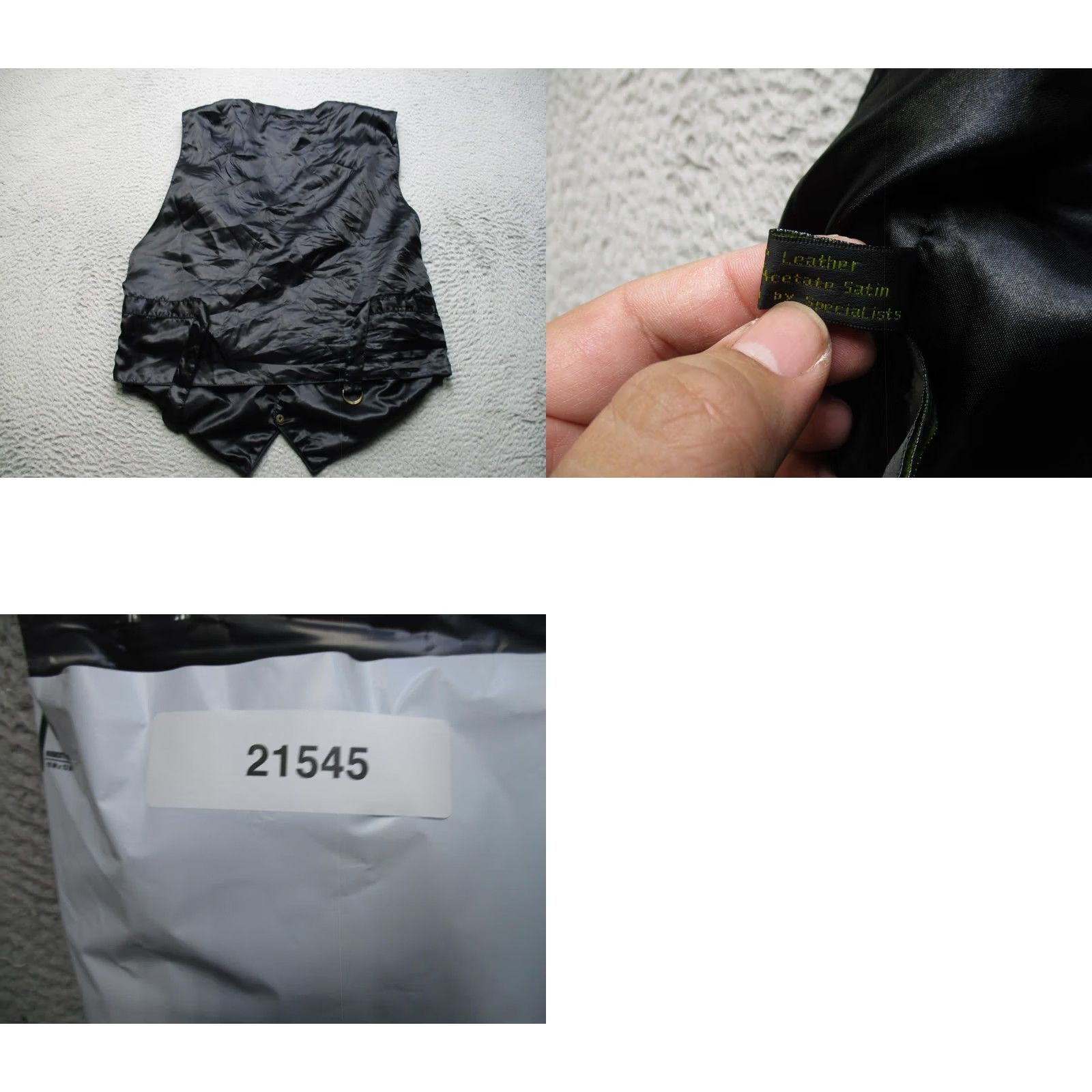 Scully Scully Vest Mens XL Black Leather Snap Front Lined Western Belted Dress Size US XL / EU 56 / 4 - 8 Thumbnail