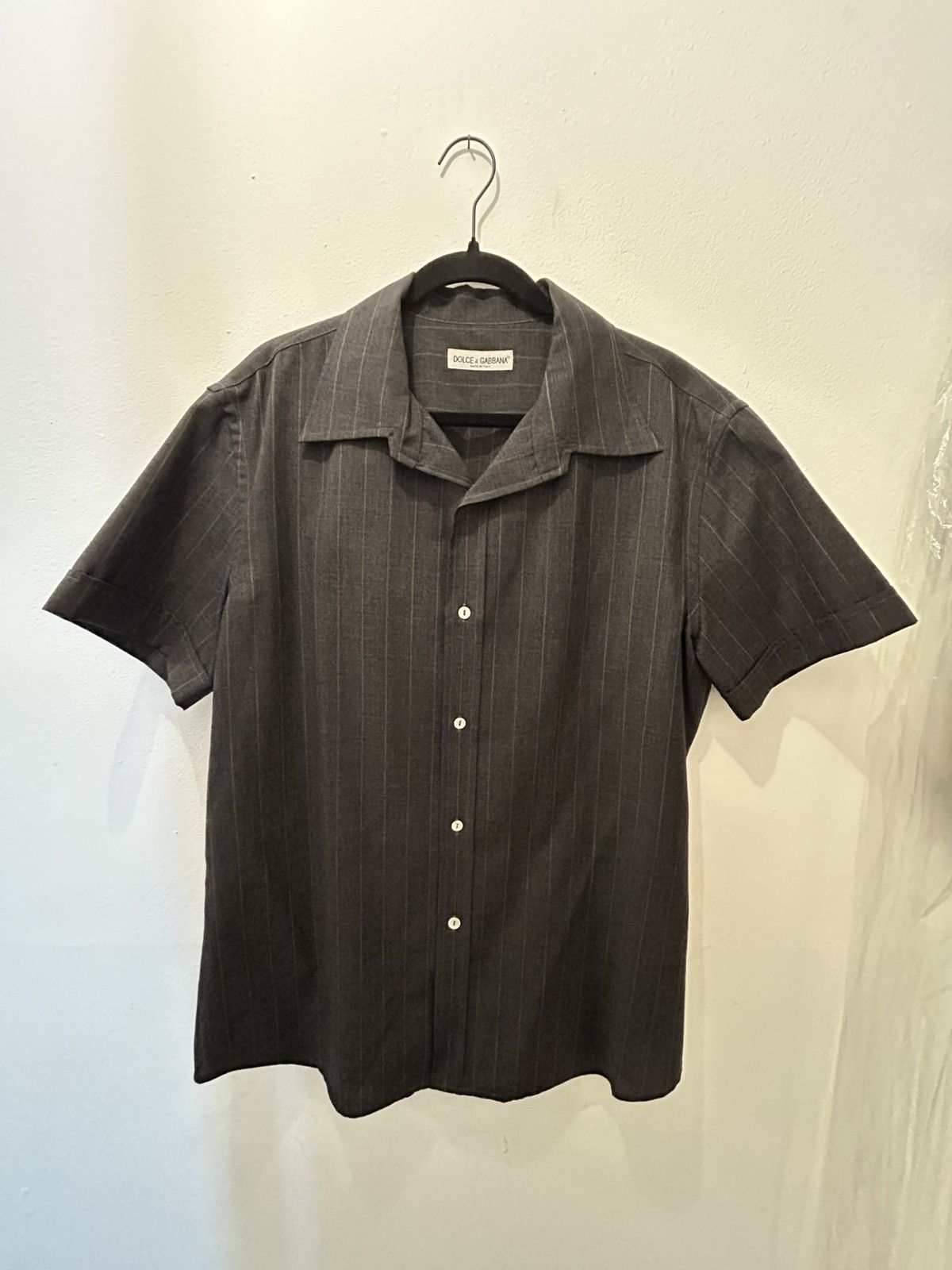 Dolce & Gabbana Hi & Gabbana Wool Pinstripe Bowling shirt Size US L / EU 52-54 / 3 - 1 Thumbnail