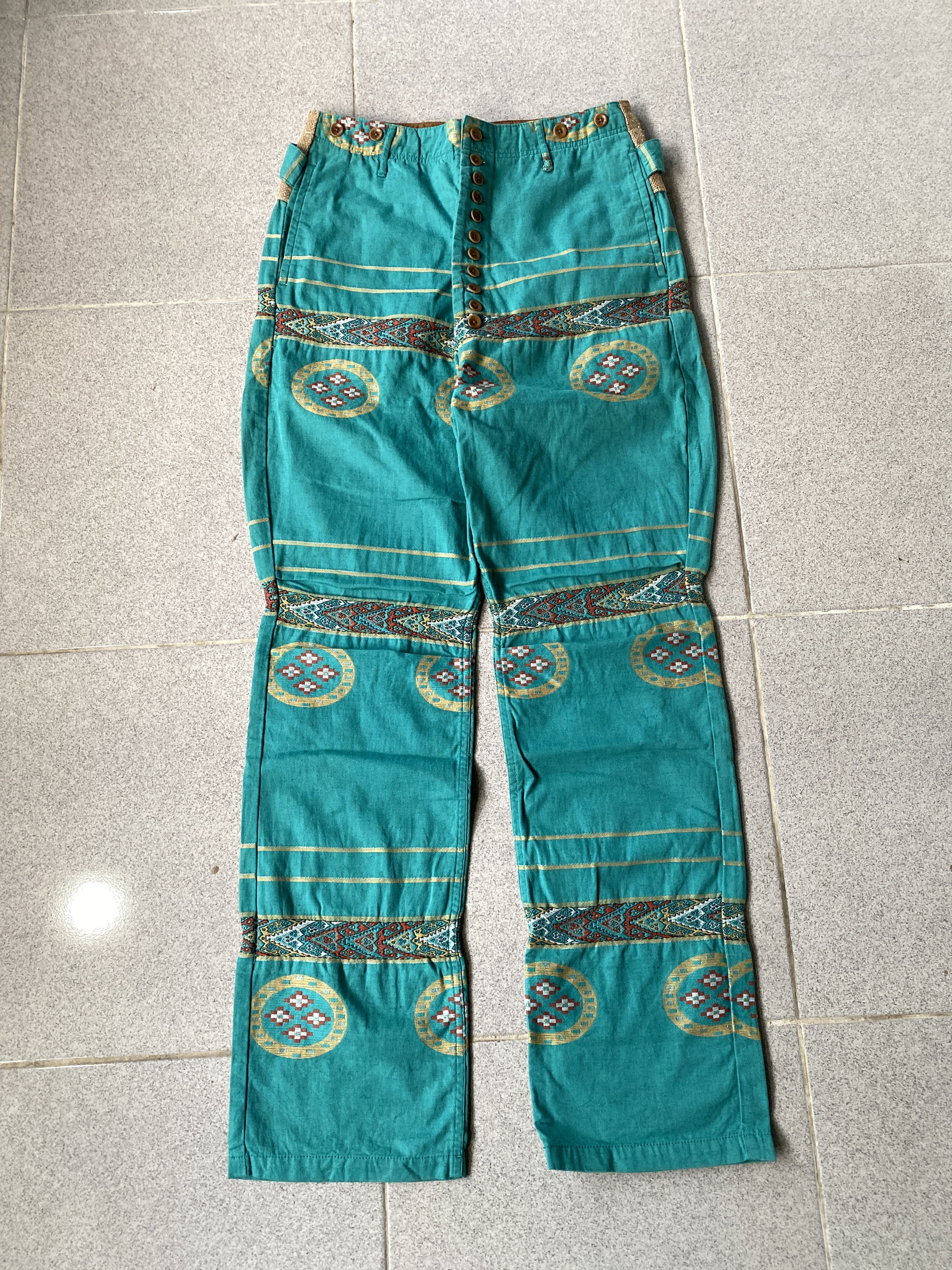 Japanese Brand × Kapital 💥Kapital Navajo Pattern Bucklestrap Pants Size US 32 / EU 48 - 2 Thumbnail