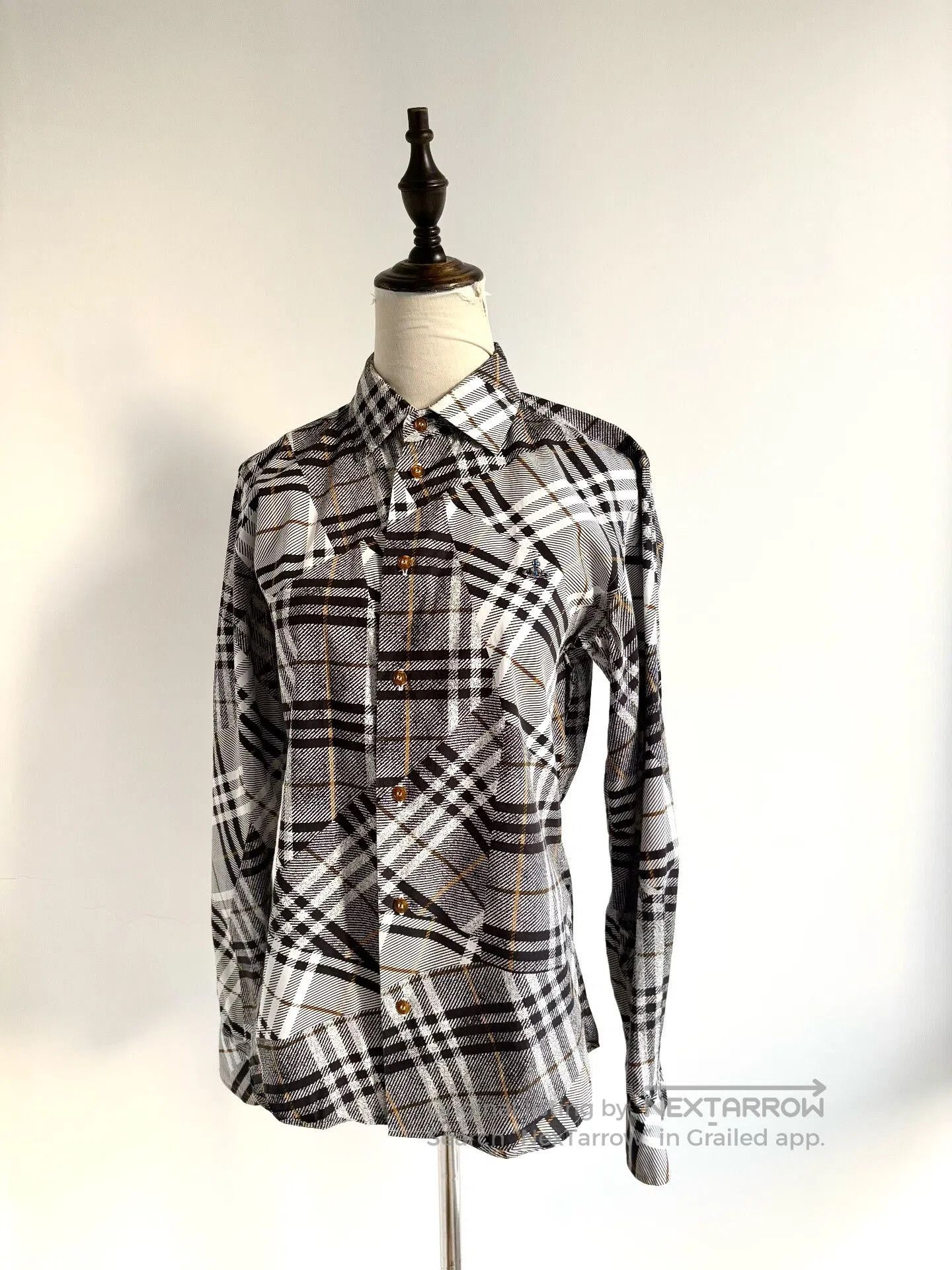 vivienne westwood asymmetrical plaid shirt.