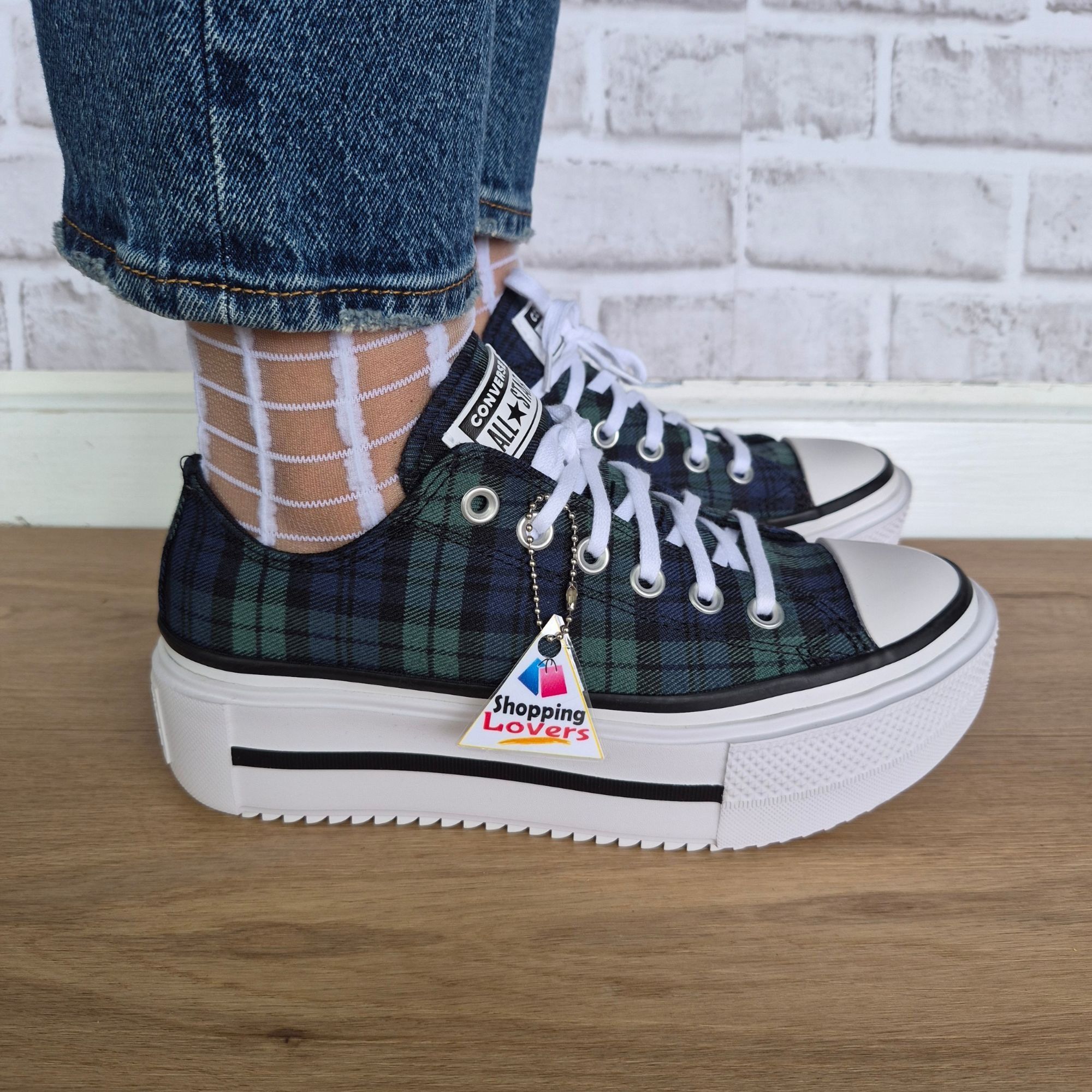 Converse ⭐Converse Lift Double Stack Platform Plaid Sz 7 Mens shoes S Size US 7 / EU 40 - 9 Thumbnail