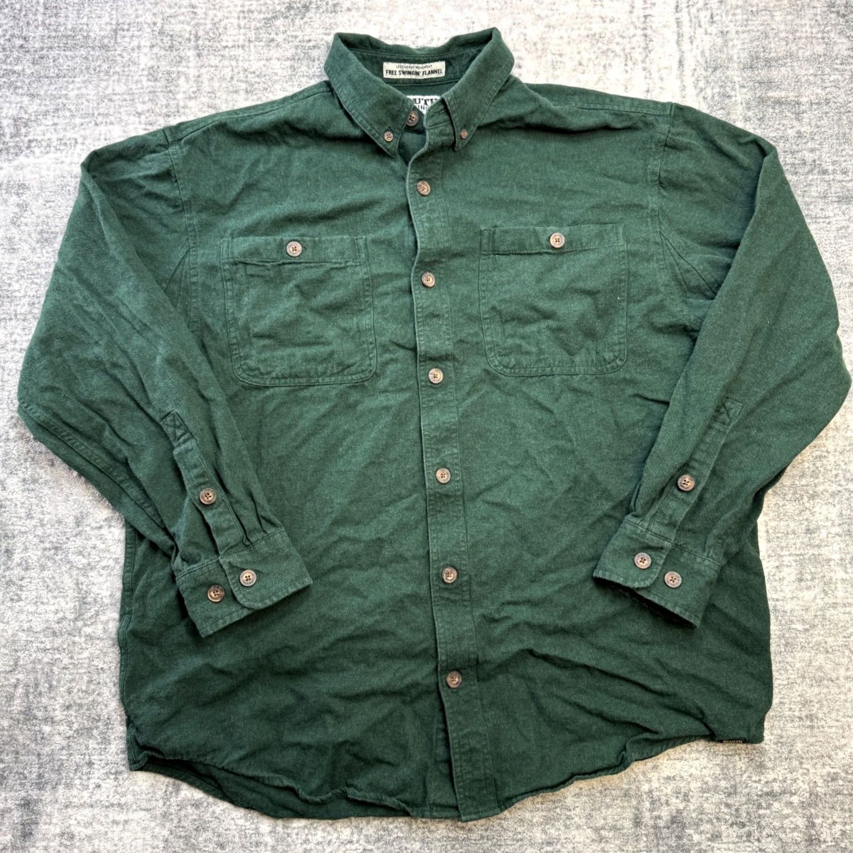 Vintage Duluth Mens Button-Up Shirt L Green Flannel Relaxed Chore Work Casual Vintage Unspecified Size US L / EU 52-54 / 3 - 2 Thumbnail