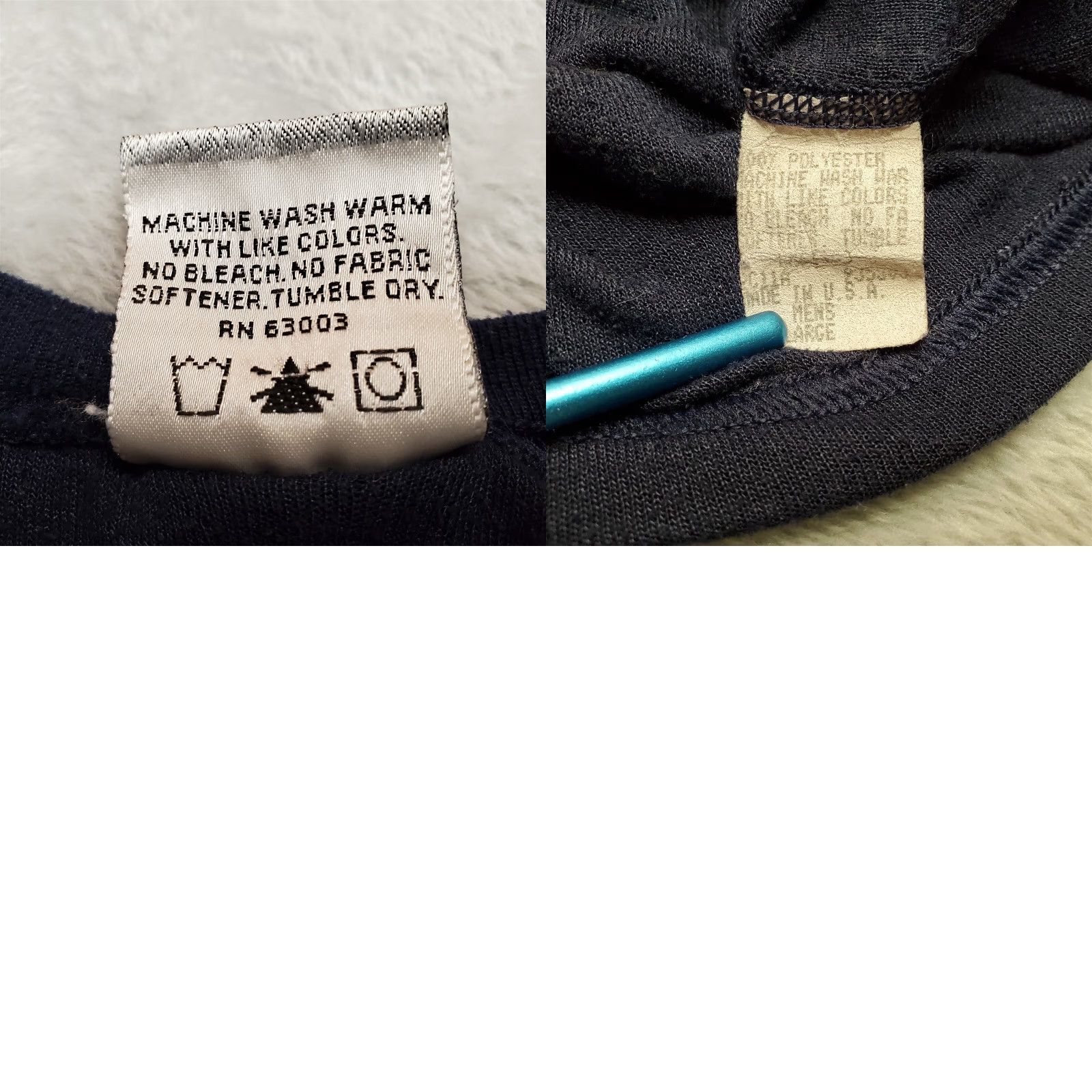 Layer 8 VINTAGE Polar Max Shirt Mens L Blue 100% Polyester USA Crew Neck Long Sleeve Solid Pattern Classic Outdoor USA Mens Size US L / EU 52-54 / 3 - 8 Thumbnail
