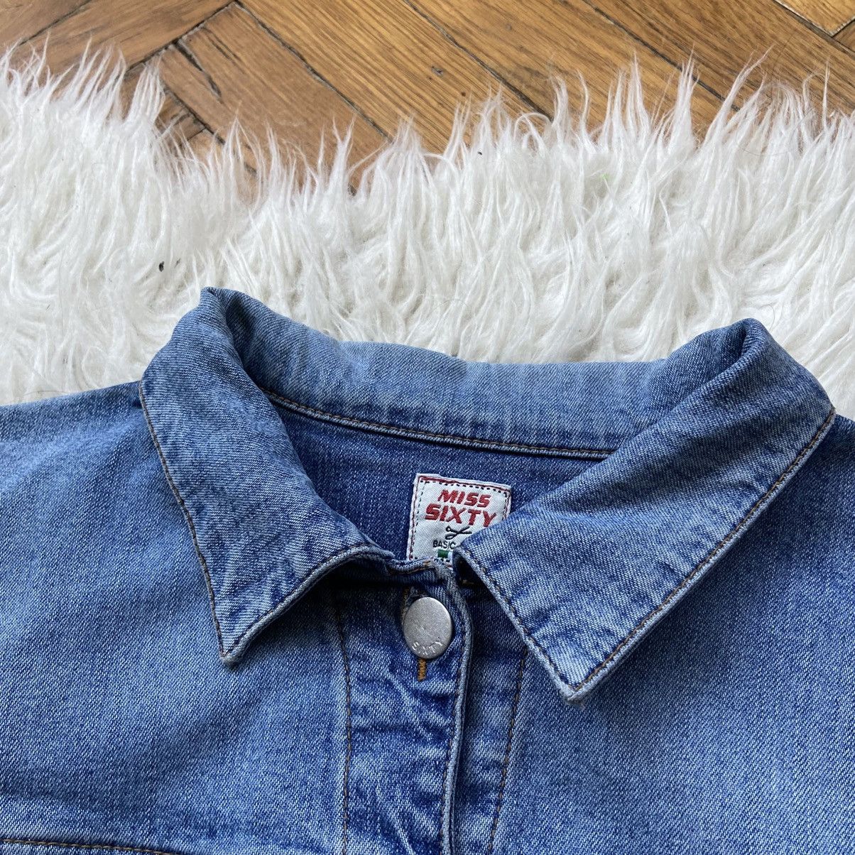 Miss Sixty 📌 Vintage 00s Miss Sixty Denim Crop Y2K Jacket Size M / US 6-8 / IT 42-44 - 4 Thumbnail