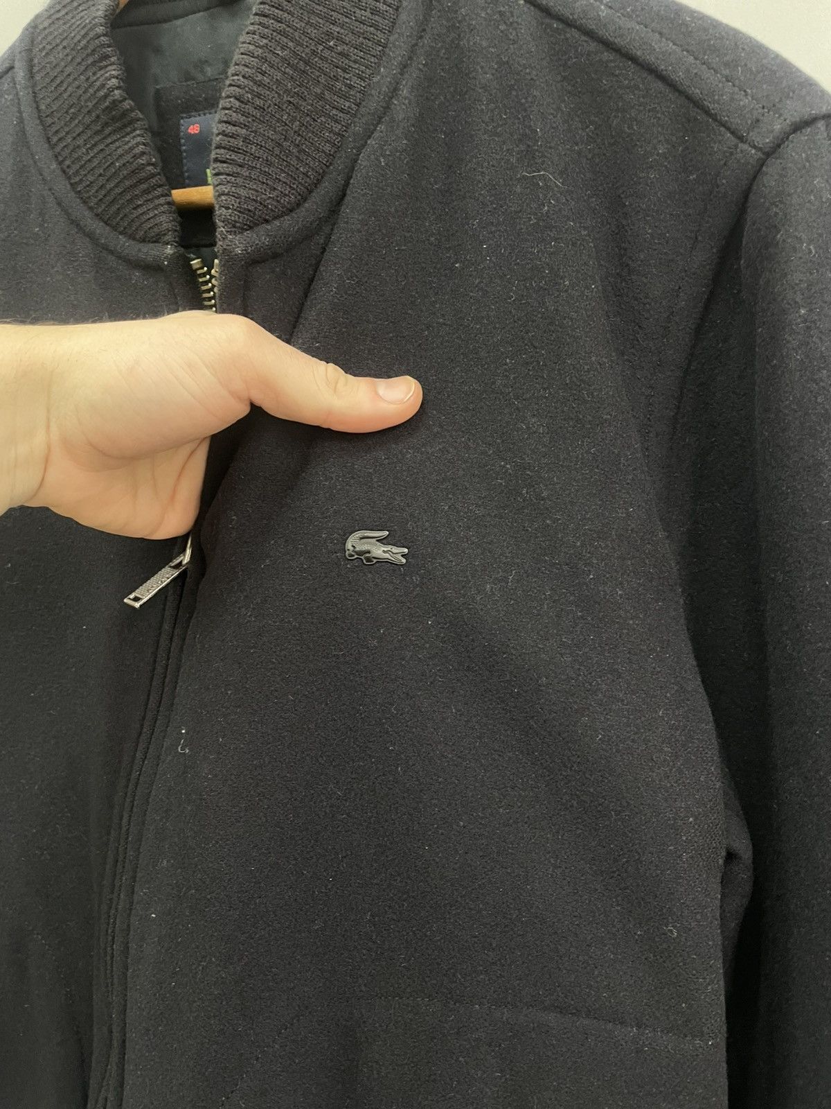 Japanese Brand × Lacoste × Vintage VINTAGE WOOL LACOSTE 2000s bomber jacket Y2K JAPANESE Size US M / EU 48-50 / 2 - 3 Thumbnail
