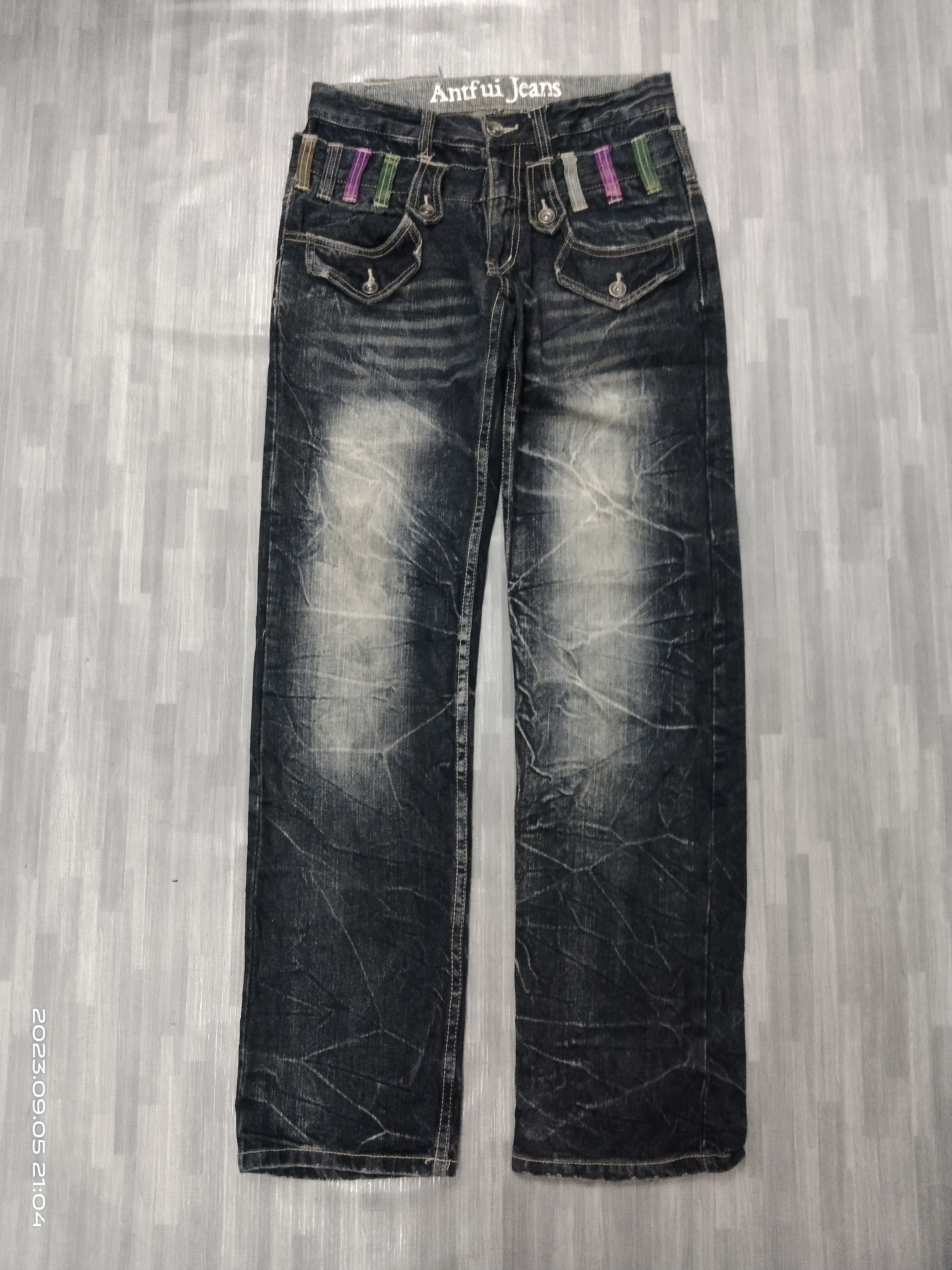 Japanese Brand SiCK DOUBLE WAIST ANTFUI DENIM PANTS Size US 29 - 2 Thumbnail