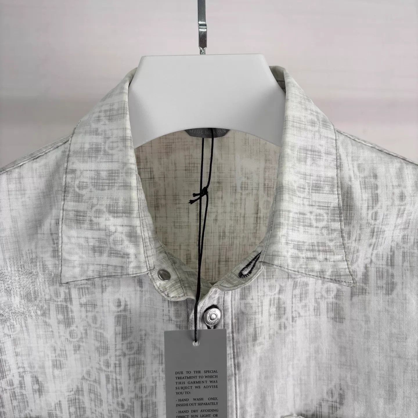 Dior Dior Oblique Distressed Denim Shirt O/S Unisex Gray 39 Japan Size US M / EU 48-50 / 2 - 3 Thumbnail