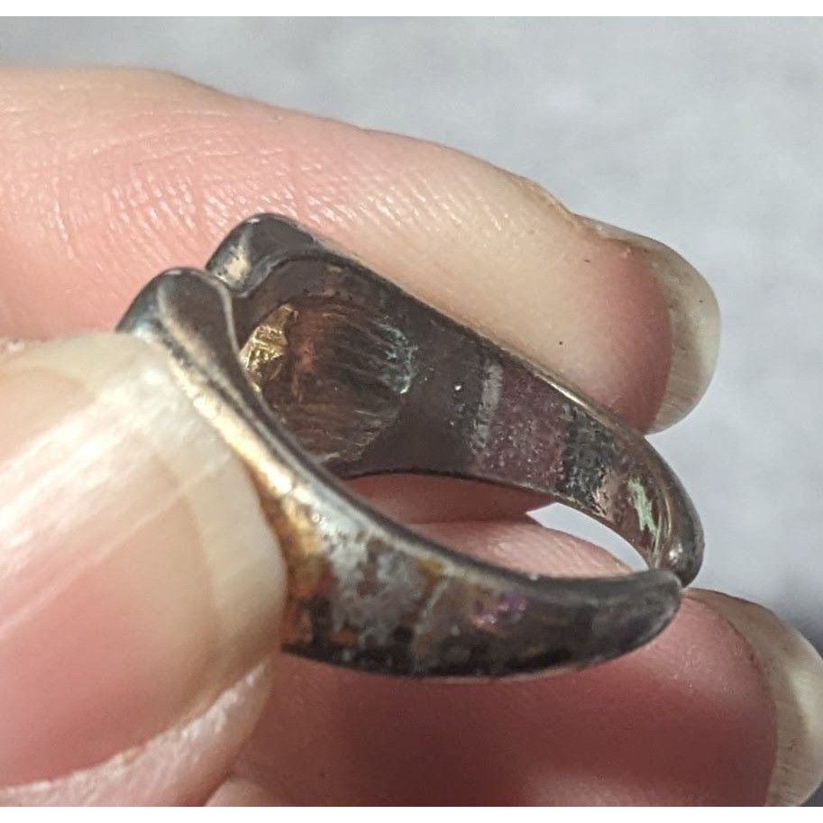 Other Vintage Open Heart Silver Tone Seed Pearl Ring Size 6 1/4 Size ONE SIZE - 8 Thumbnail