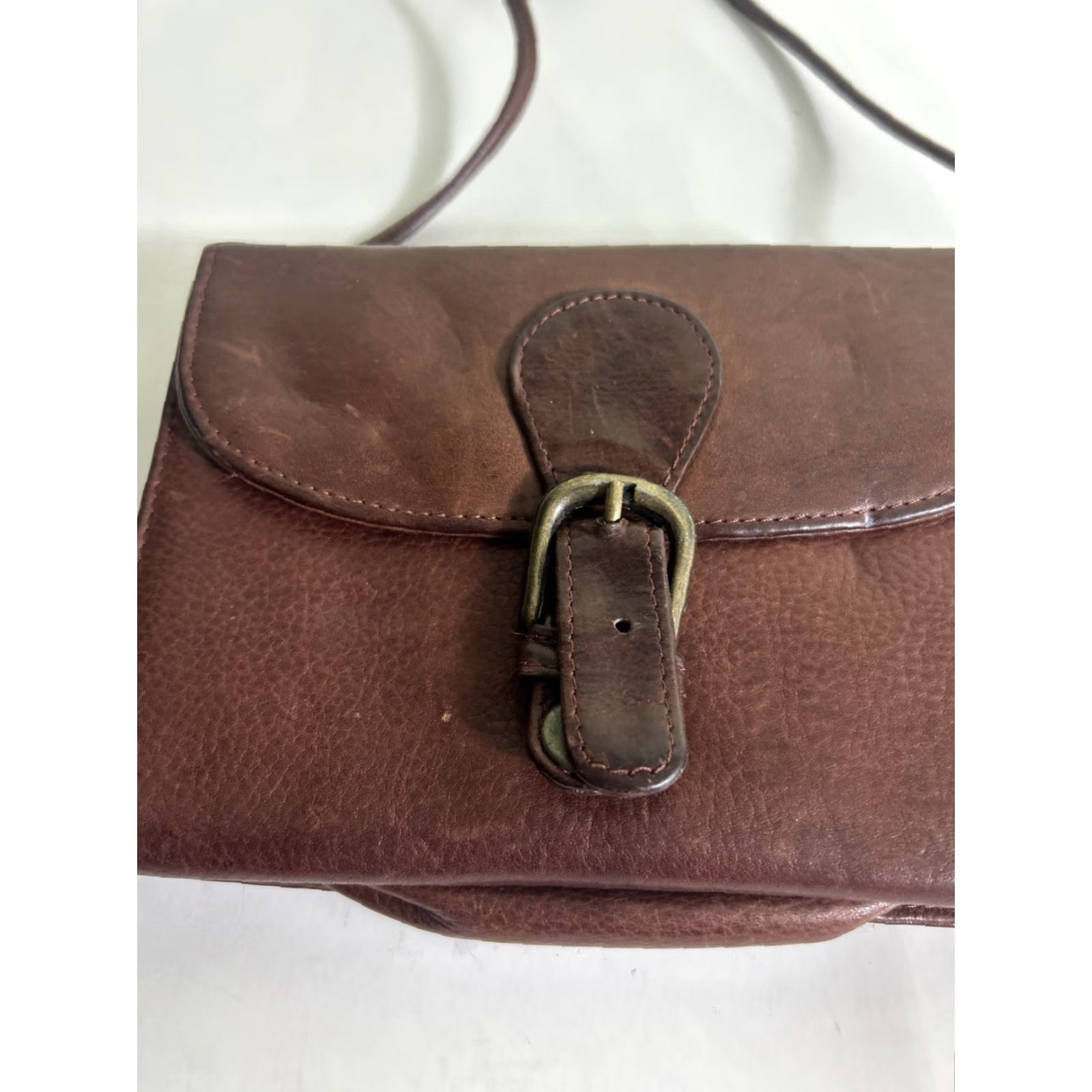 Vintage VINTAGE Boulder Ridge Glove Tanned cowhide Small Purse Shoulder Bag Brown Women Small Leather Shoulder Bag 7x6x1 Size ONE SIZE - 3 Thumbnail