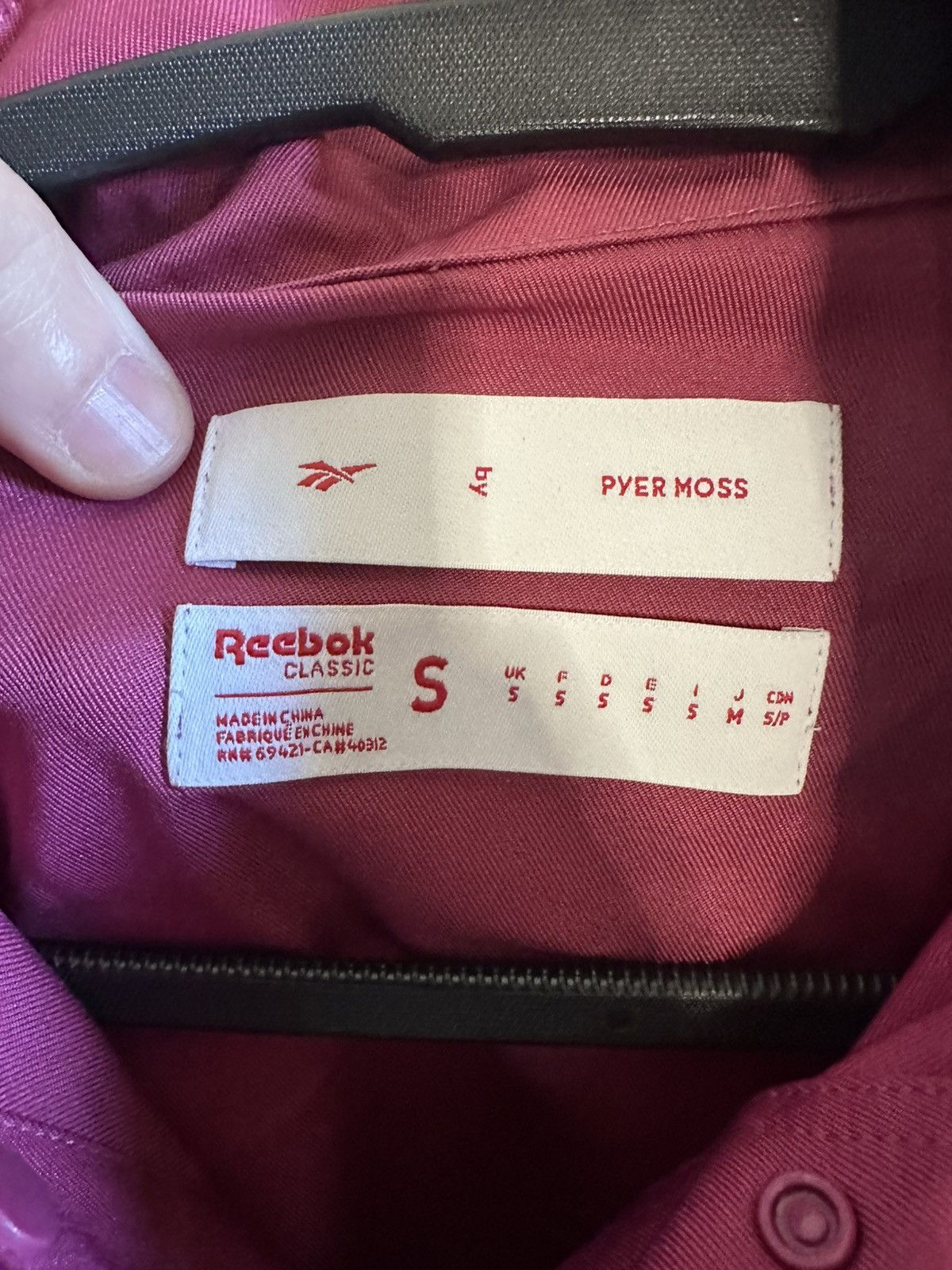 Pyer Moss PM x Reebok logo snap turtleneck magenta shirt jacket Size US S / EU 44-46 / 1 - 11 Thumbnail