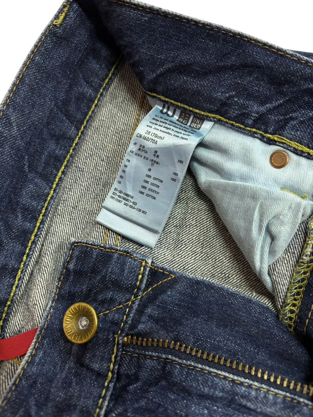 Japanese Brand × Kaihara Denim × Vintage Vintage Kaihara Uniqlo S-002 Faded Indigo Washed Jeans Size US 28 / EU 44 - 5 Thumbnail
