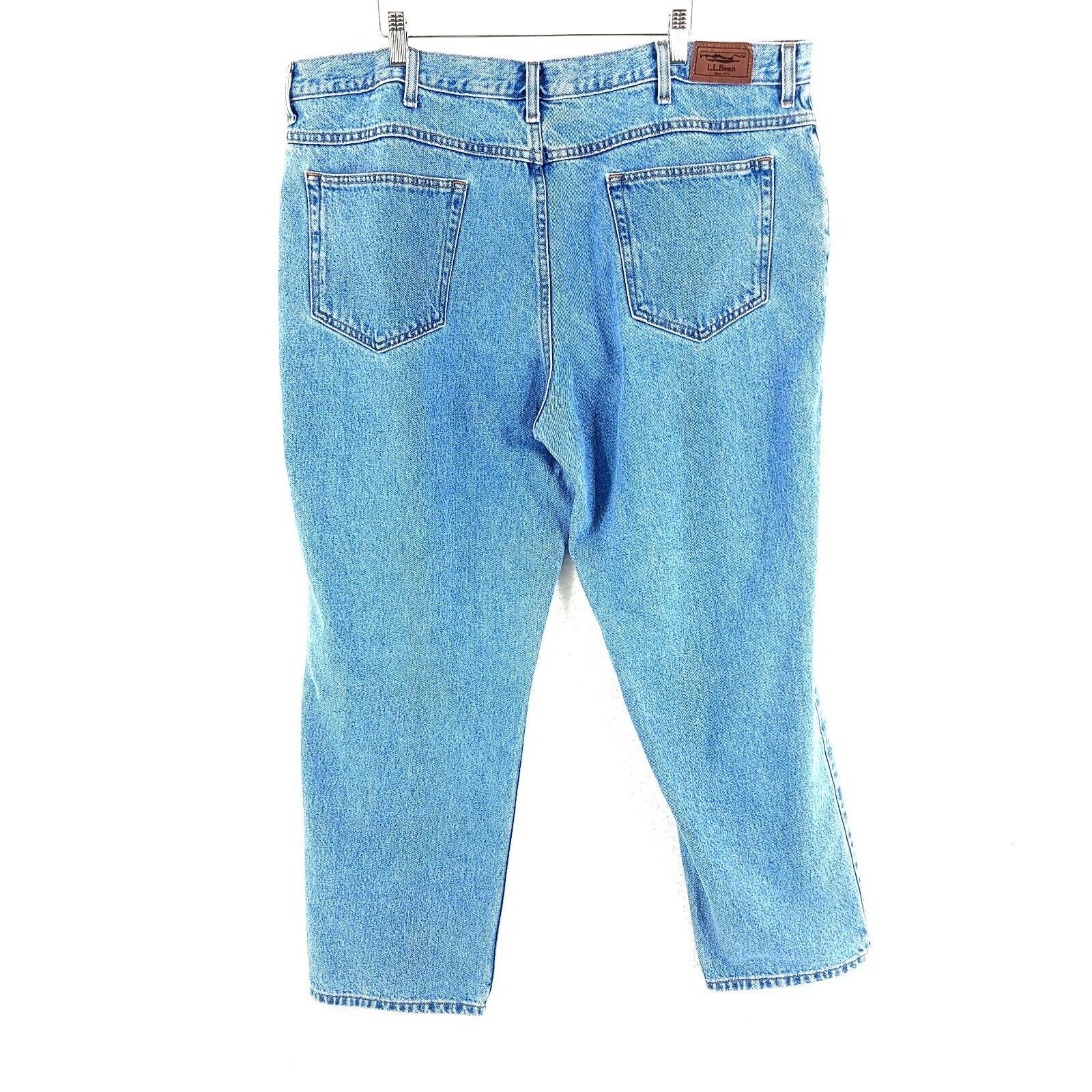 L.L. Bean L.L. Bean Relaxed Fit Light Wash Blue High Rise Denim Jeans Size US 42 / EU 58 - 2 Thumbnail
