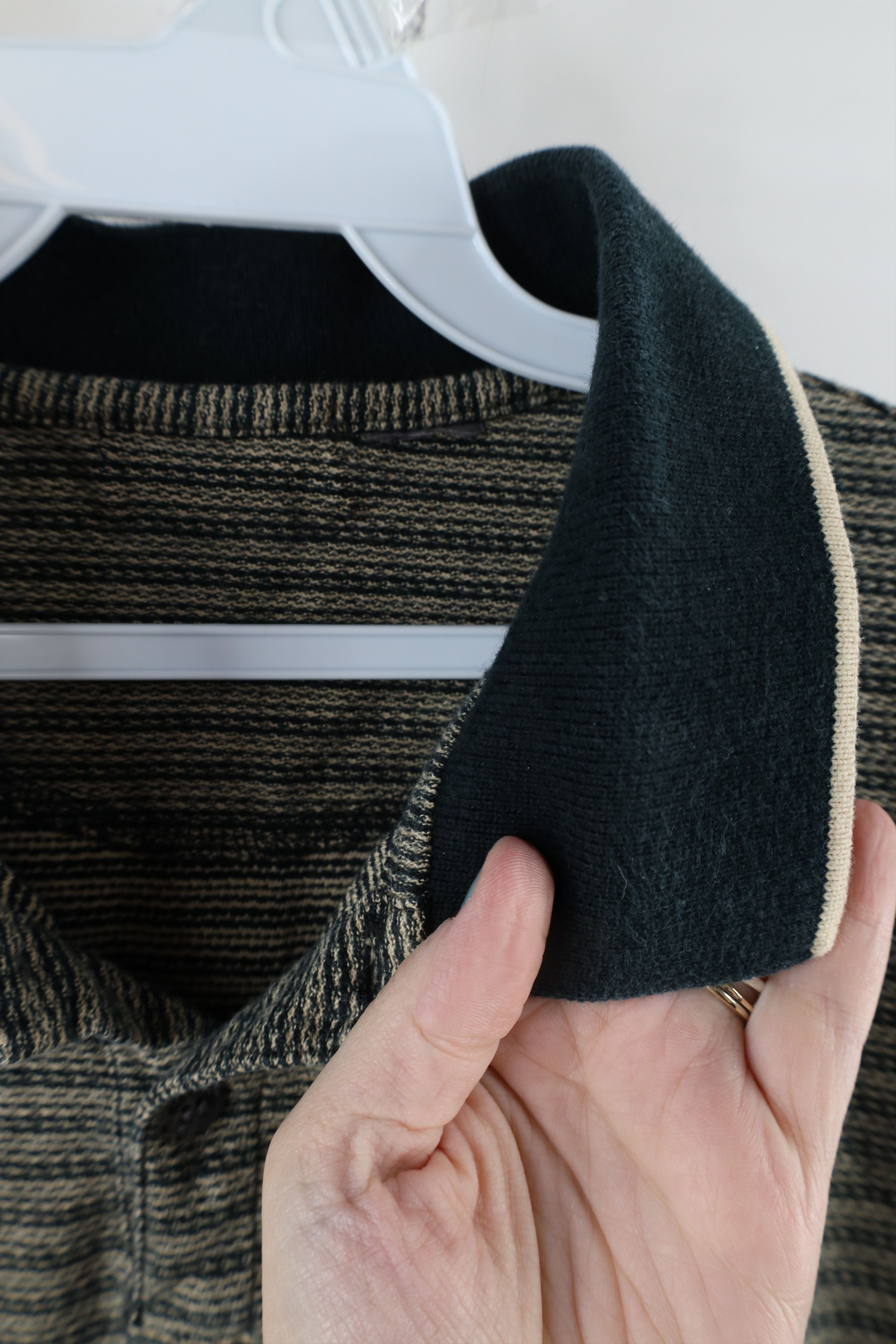 Vintage Vintage 90s Streetwear Striped Knit Collared Golf Polo Shirt Size US L / EU 52-54 / 3 - 5 Thumbnail