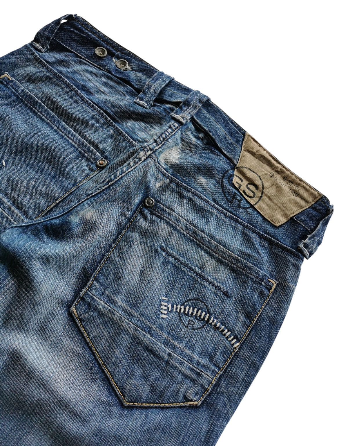 G-Star G-Star Raw Slim Distressed Jeans Size US 34 / EU 50 - 5 Thumbnail
