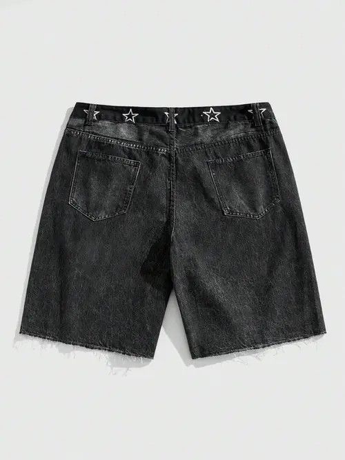 Jean Vintage RETRO 90s denim jeans shorts Size US 34 / EU 50 - 4 Thumbnail